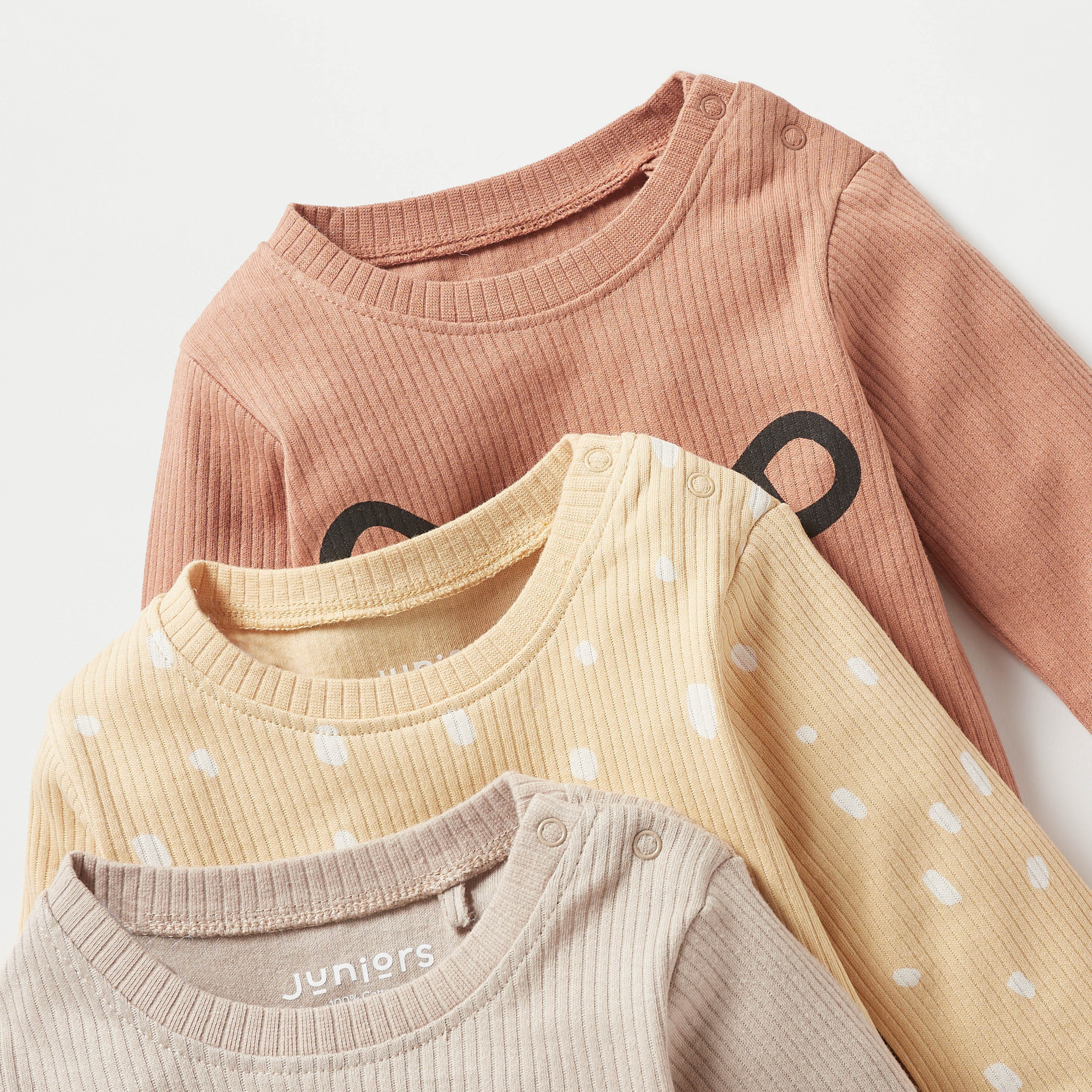 طقم بيجامة وتيشيرت بأكمام طويلة وطبعة حيوانات من جونيورز - طقم من 3 قطع-baby-boys-clothing-nightwear-pyjamasets-image-5