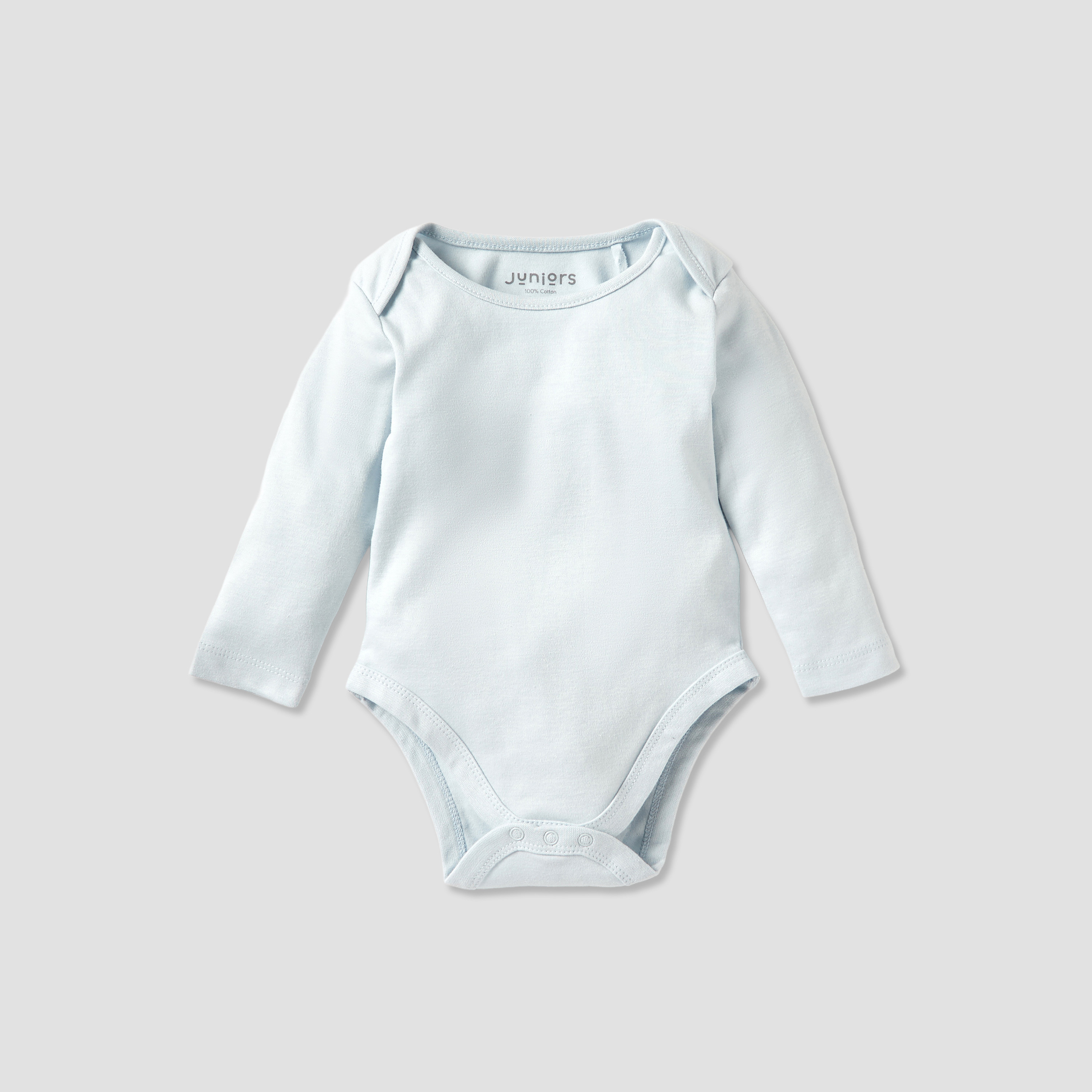 Juniors Solid Long Sleeves Bodysuit with Snap Button Closure - Set of 3-baby-girls-clothing-multipacks-image-3