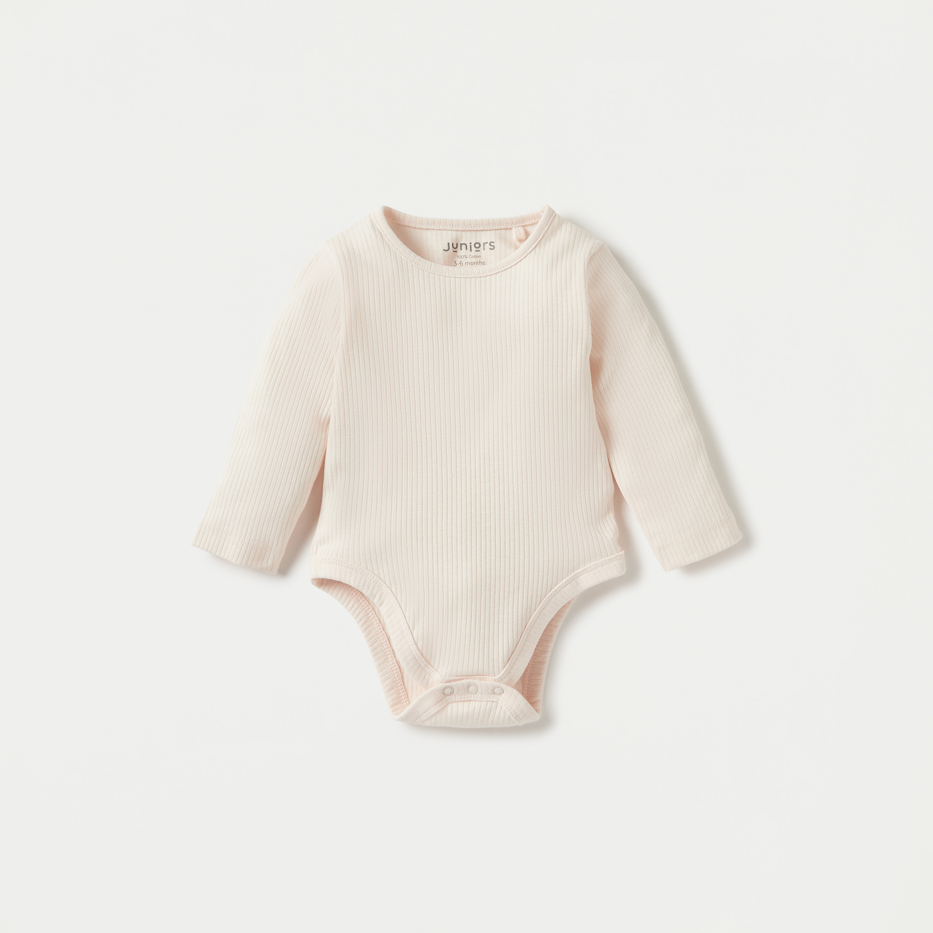Juniors Ribbed Long Sleeves Bodysuit - Set of 3-baby-girls-clothing-bodysuits-image-2