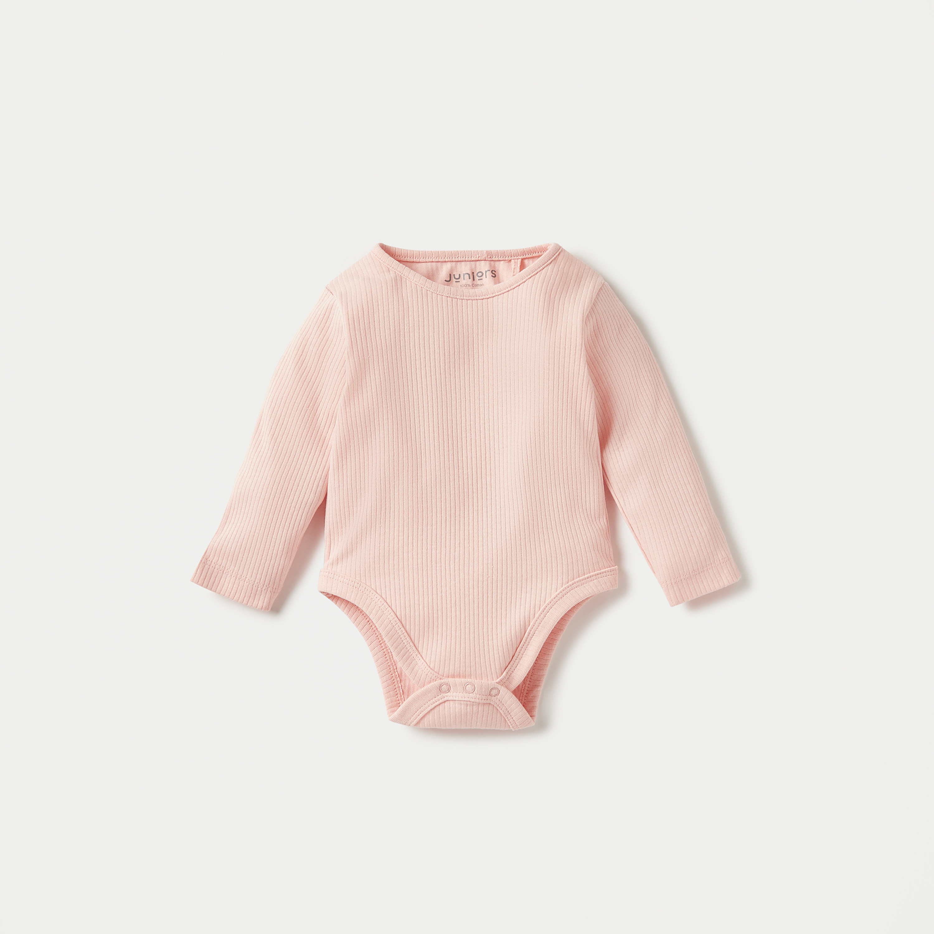 Juniors Ribbed Long Sleeves Bodysuit - Set of 3-baby-girls-clothing-bodysuits-image-3