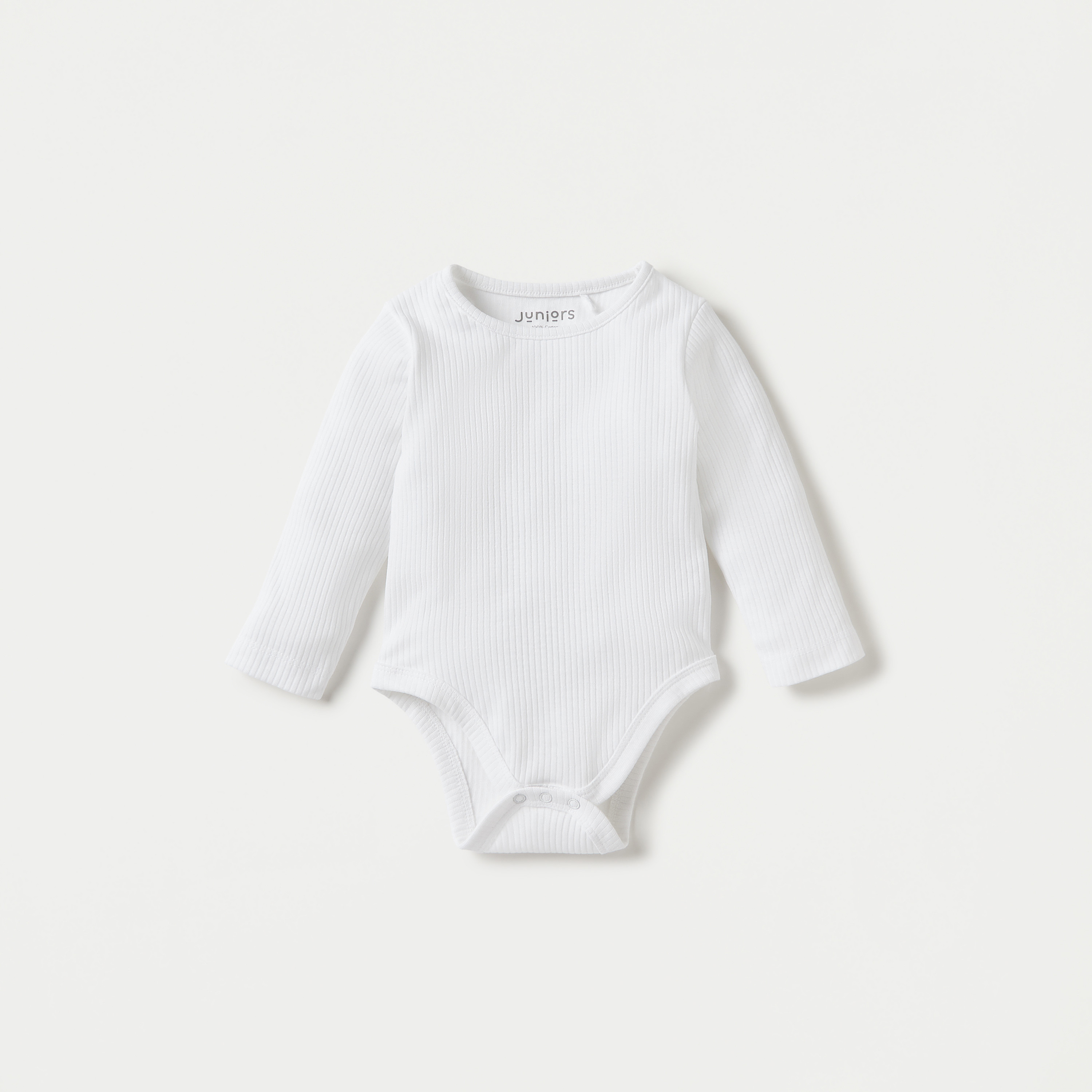 Juniors Ribbed Long Sleeves Bodysuit - Set of 3-baby-girls-clothing-bodysuits-image-4