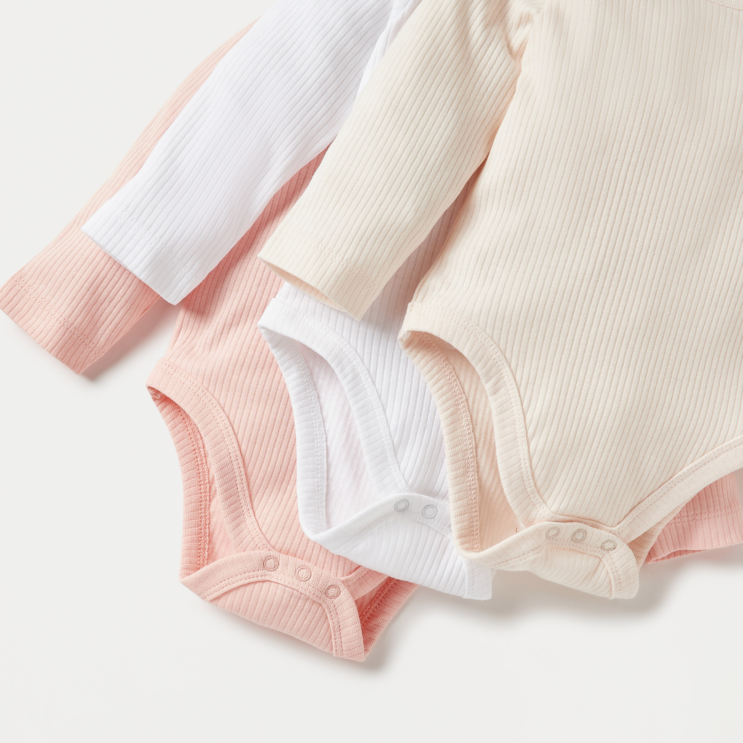 Juniors Ribbed Long Sleeves Bodysuit - Set of 3-baby-girls-clothing-bodysuits-image-6