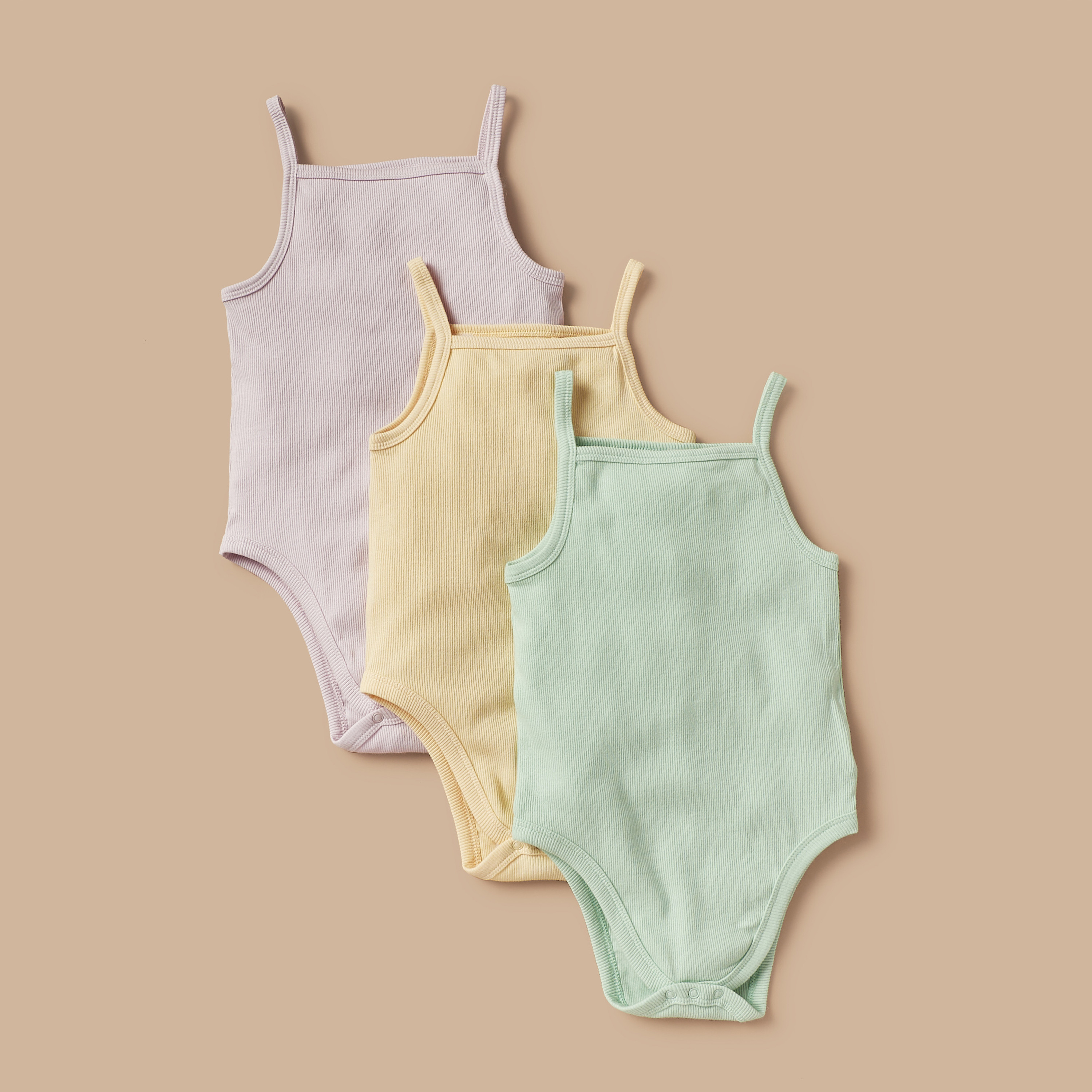 Juniors Textured Sleeveless Bodysuit with Snap Button Closure - Set of 3-baby-boys-clothing-multipacks-image-1