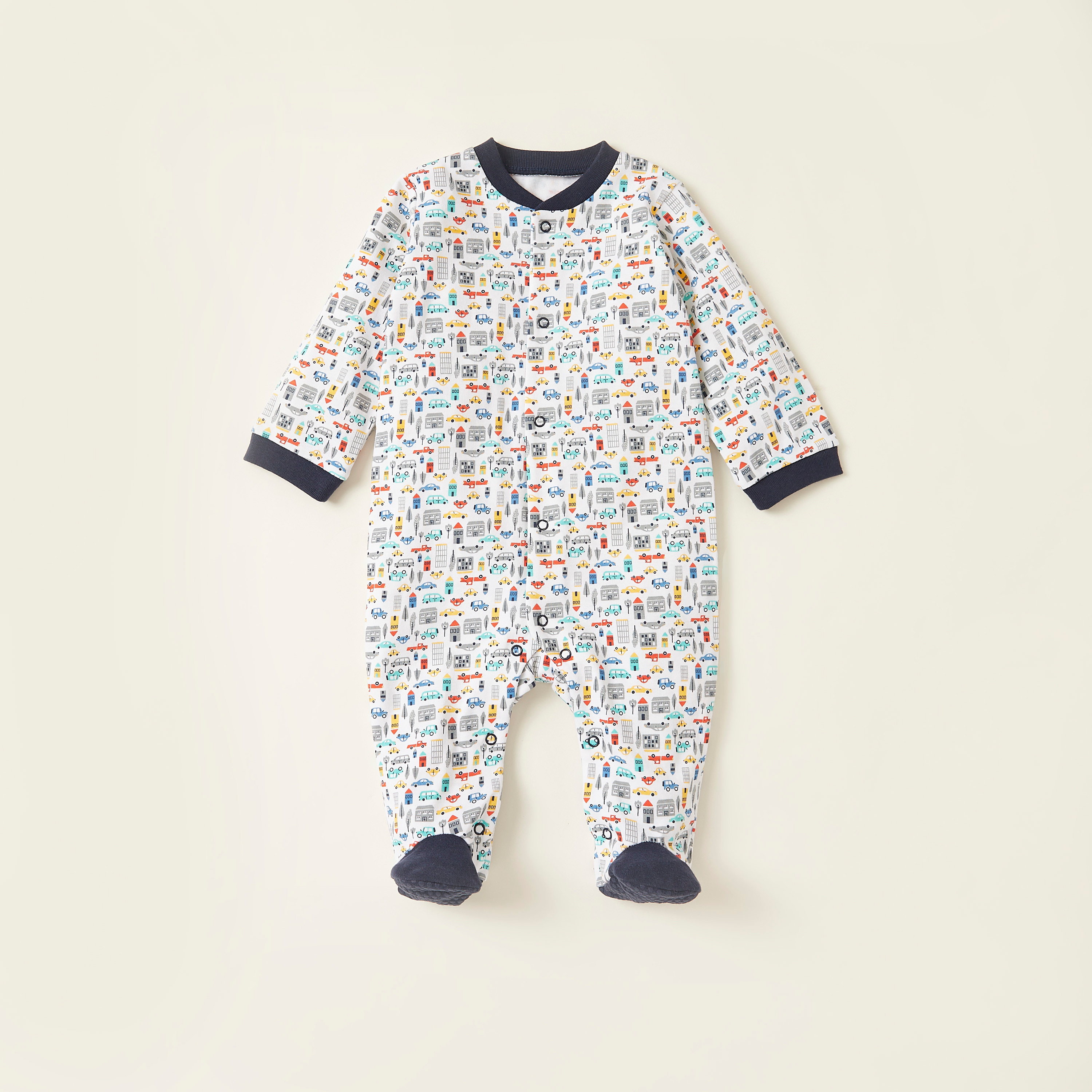 Juniors Printed Sleepsuit - Set of 3-baby-boys-clothing-nightwear-sleepsuits-image-2