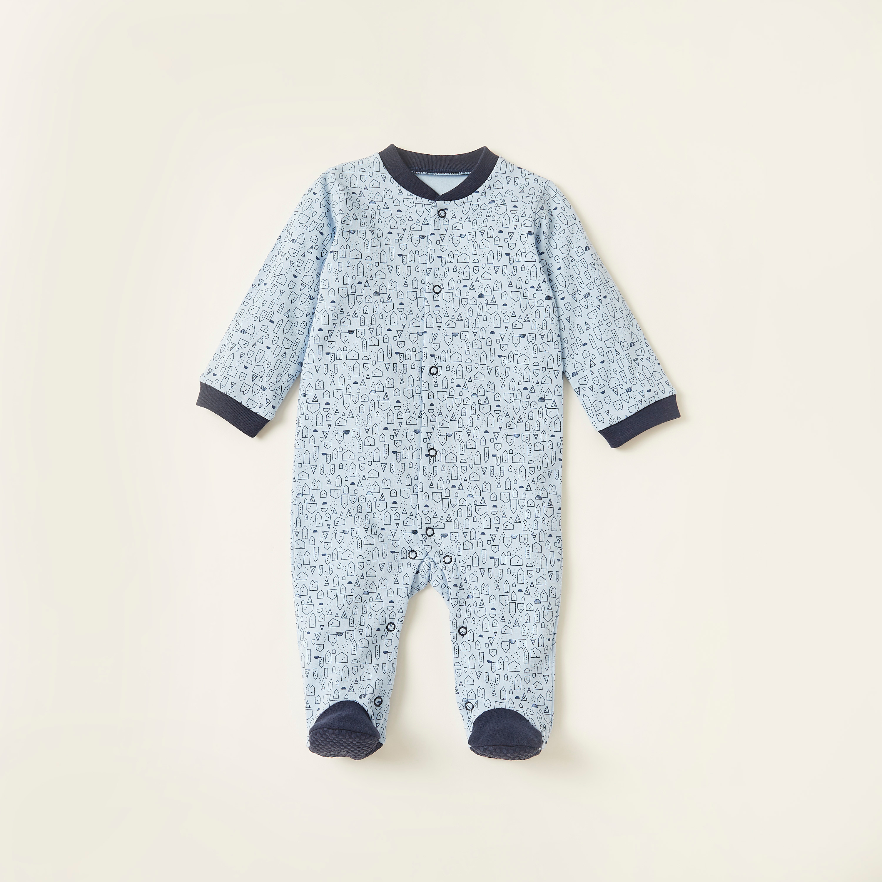 Juniors Printed Sleepsuit - Set of 3-baby-boys-clothing-nightwear-sleepsuits-image-4