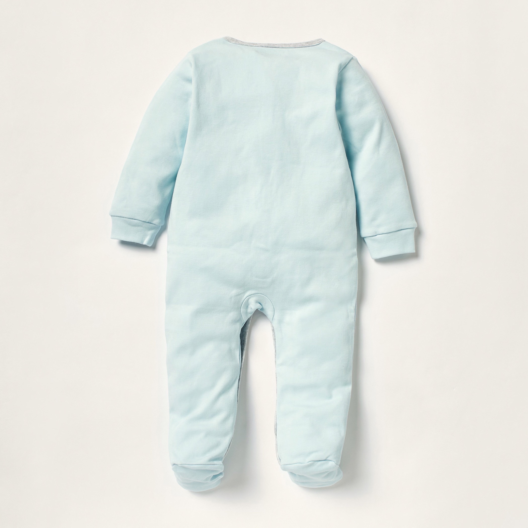 Juniors Embroidered Sleepsuit with Long Sleeves-baby-boys-clothing-nightwear-sleepsuits-image-3