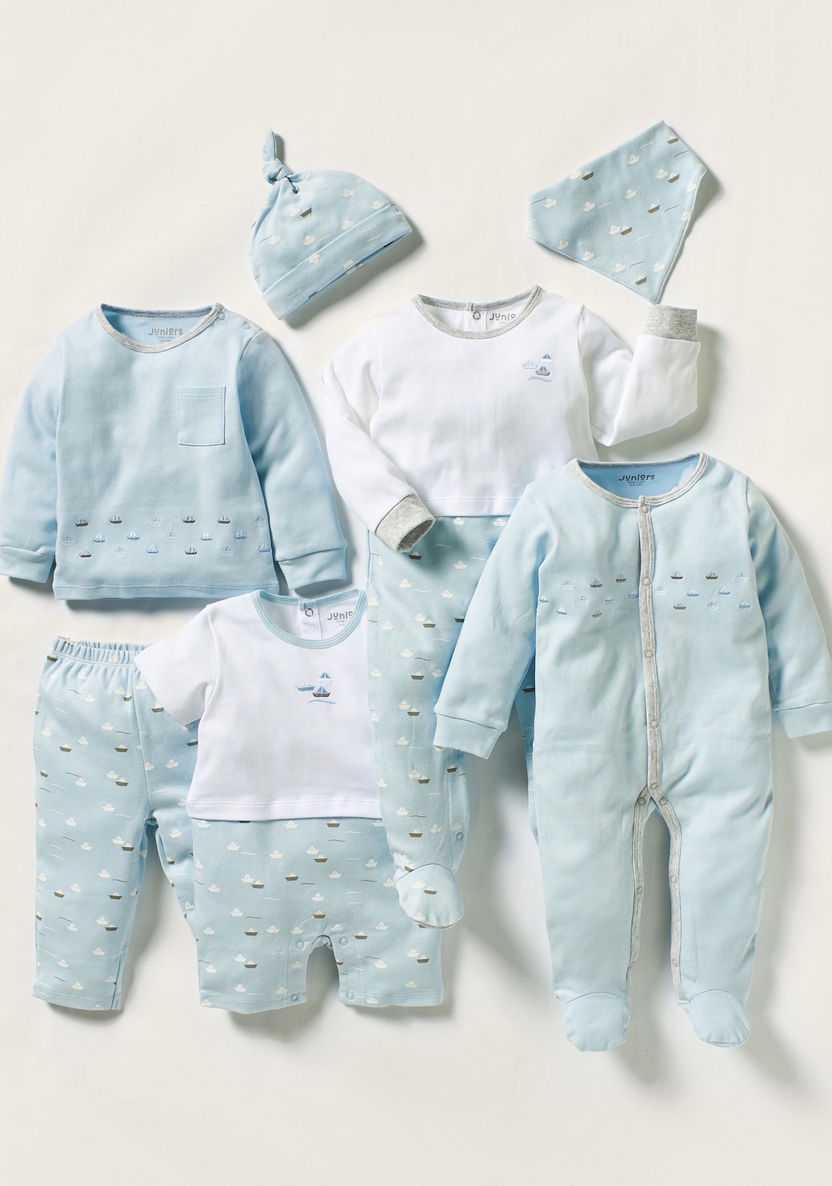 Juniors Embroidered Sleepsuit with Long Sleeves-Sleepsuits-image-4