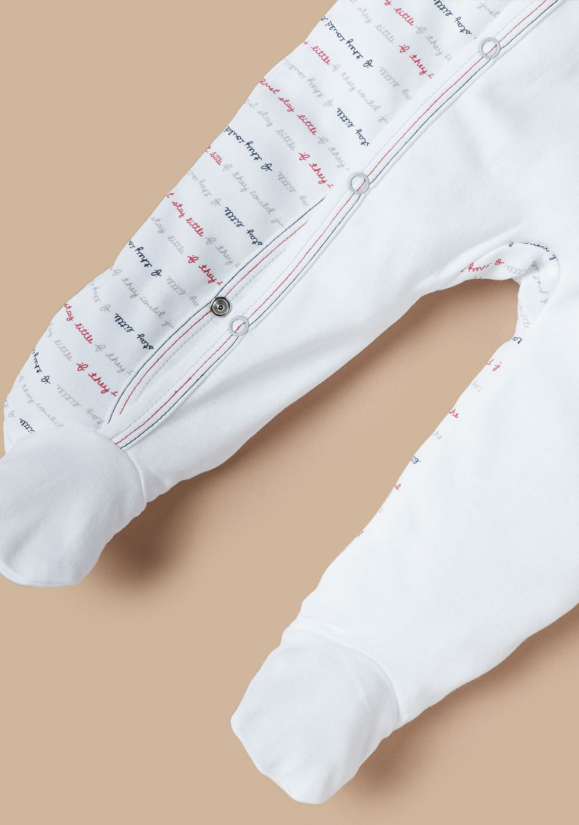 Juniors Printed Closed Feet Sleepsuit with Long Sleeves-Sleepsuits-image-2
