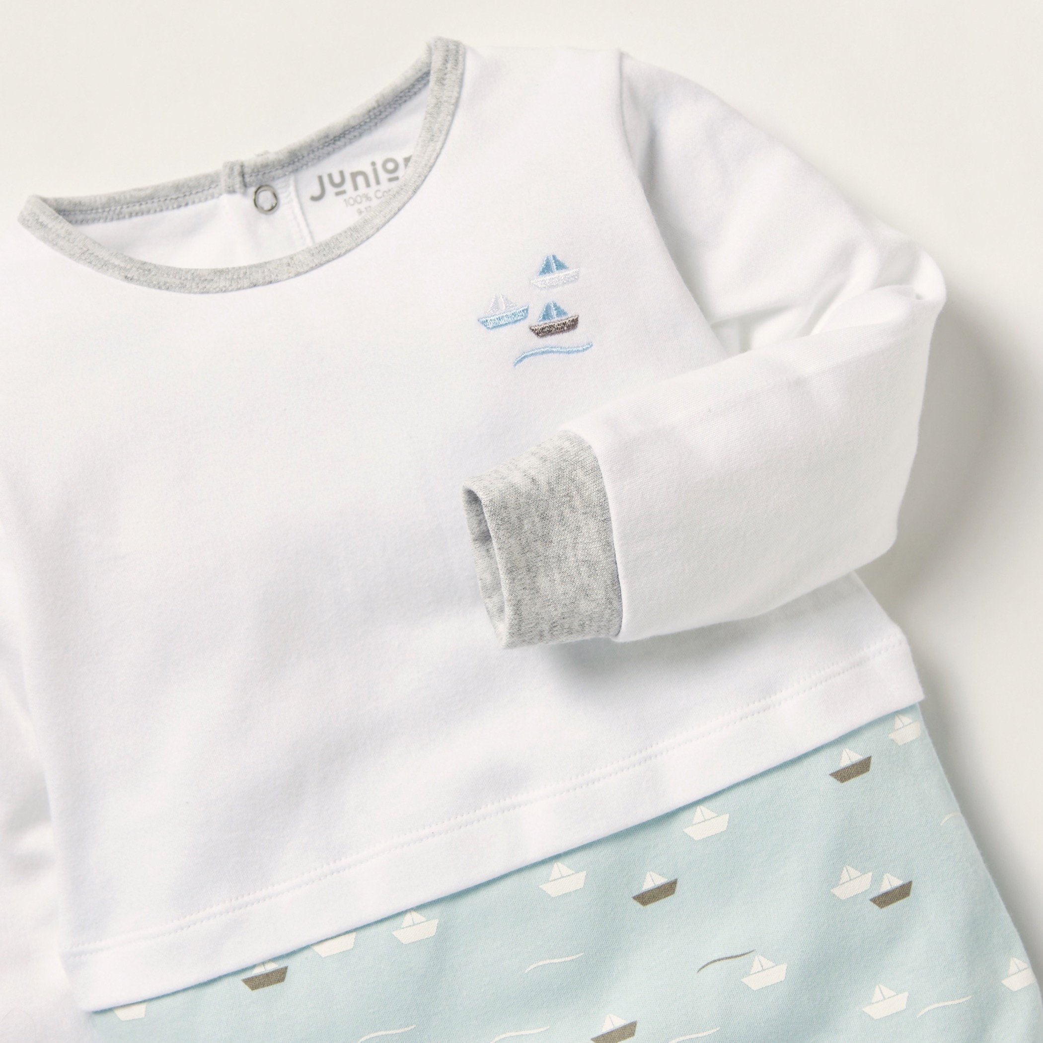 بدلة نوم بأكمام طويلة وطبعات من جونيورز-baby-boys-clothing-nightwear-sleepsuits-image-2