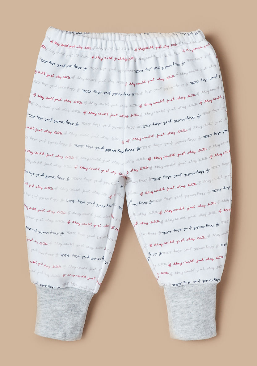 Juniors Applique Detail Shirt and Printed Pyjama Set-Pyjama Sets-image-2