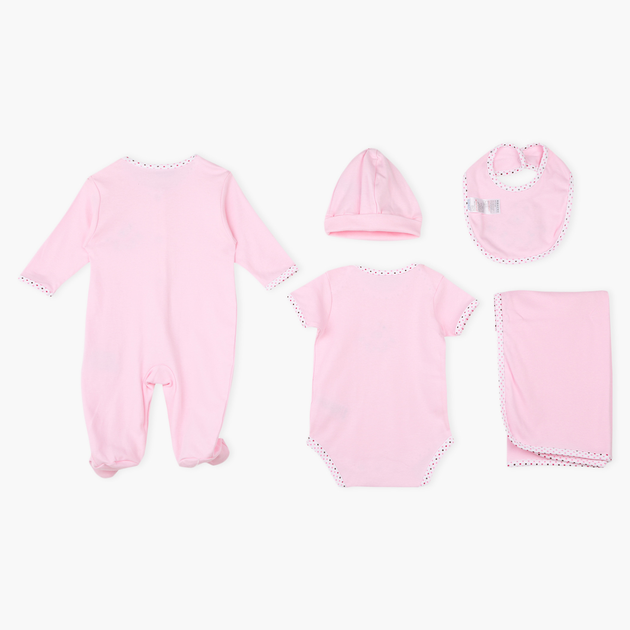 طقم هدية 5 قطع مزيّن بطبعات وتطريز من جونيورز-baby-girls-clothing-setsandcoords-image-2