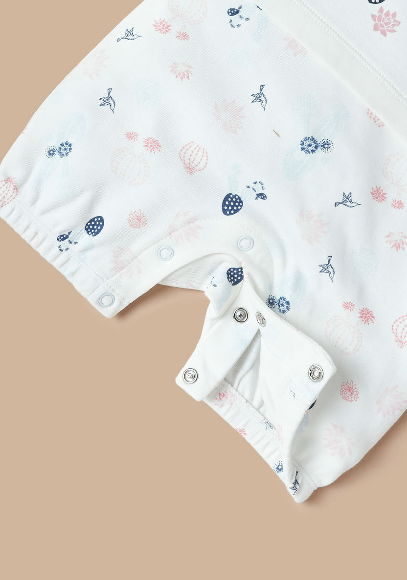 Juniors Bird Print Romper with Button Closure-Rompers%2C Dungarees and Jumpsuits-image-2