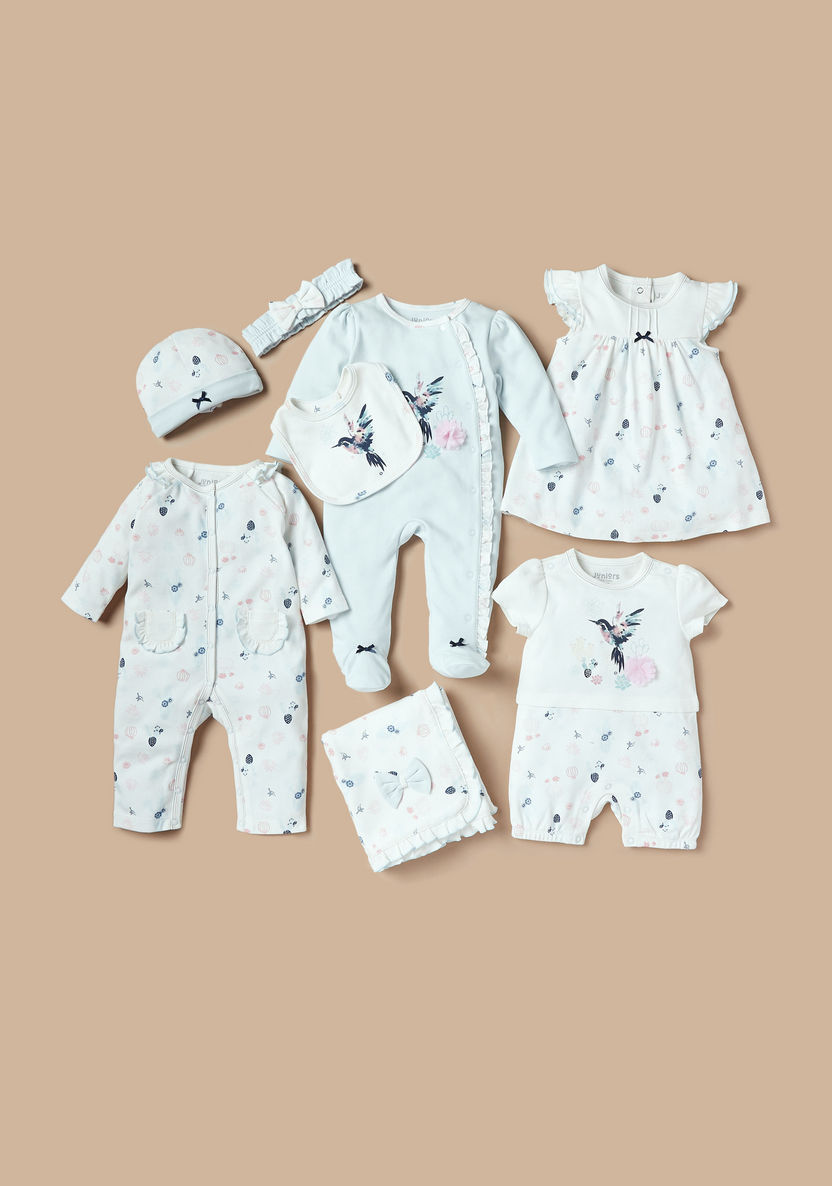 Juniors Bird Print Romper with Button Closure-Rompers%2C Dungarees and Jumpsuits-image-4