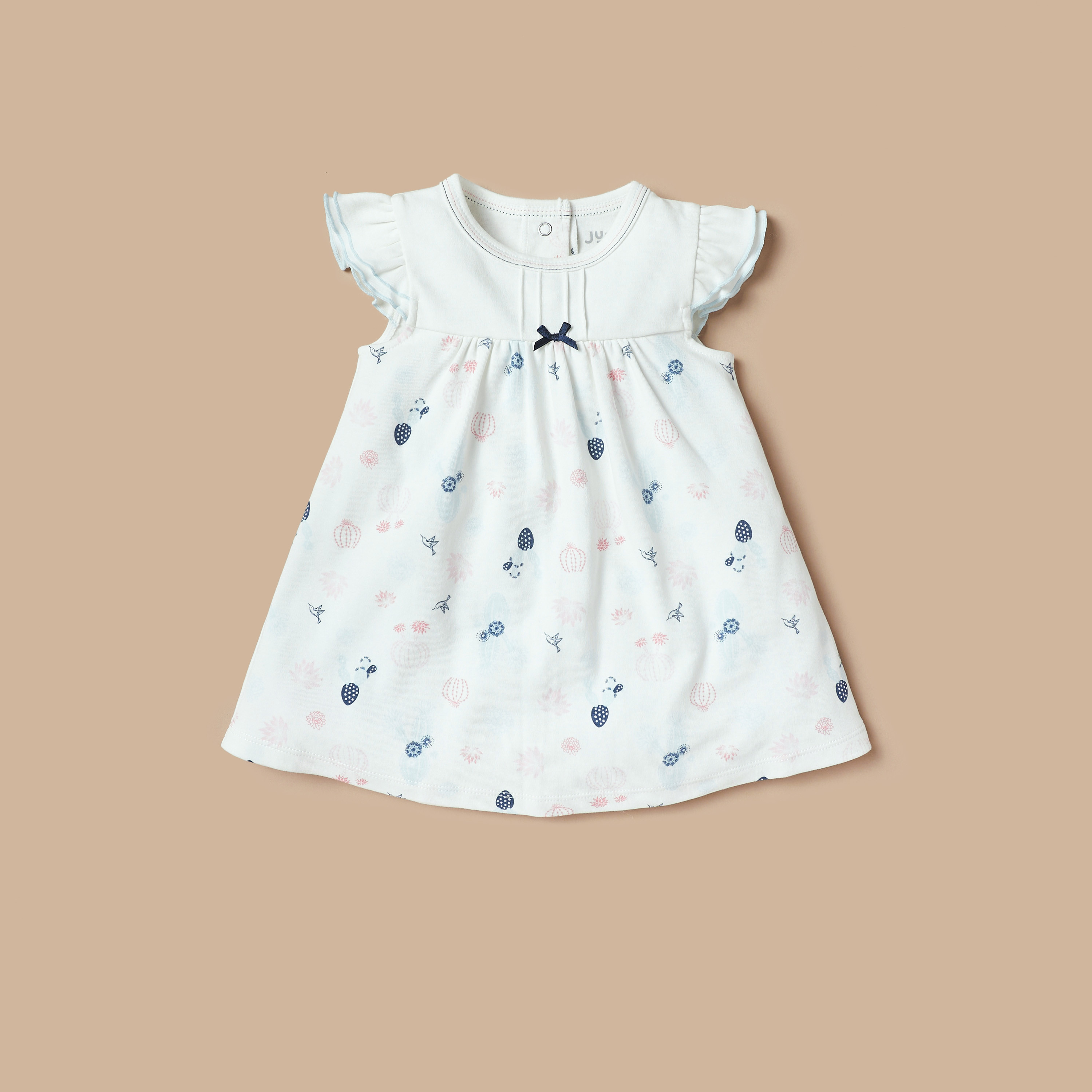 Juniors Printed Dress with Ruffles-baby-girls-clothing-dressesandjumpsuits-image-1