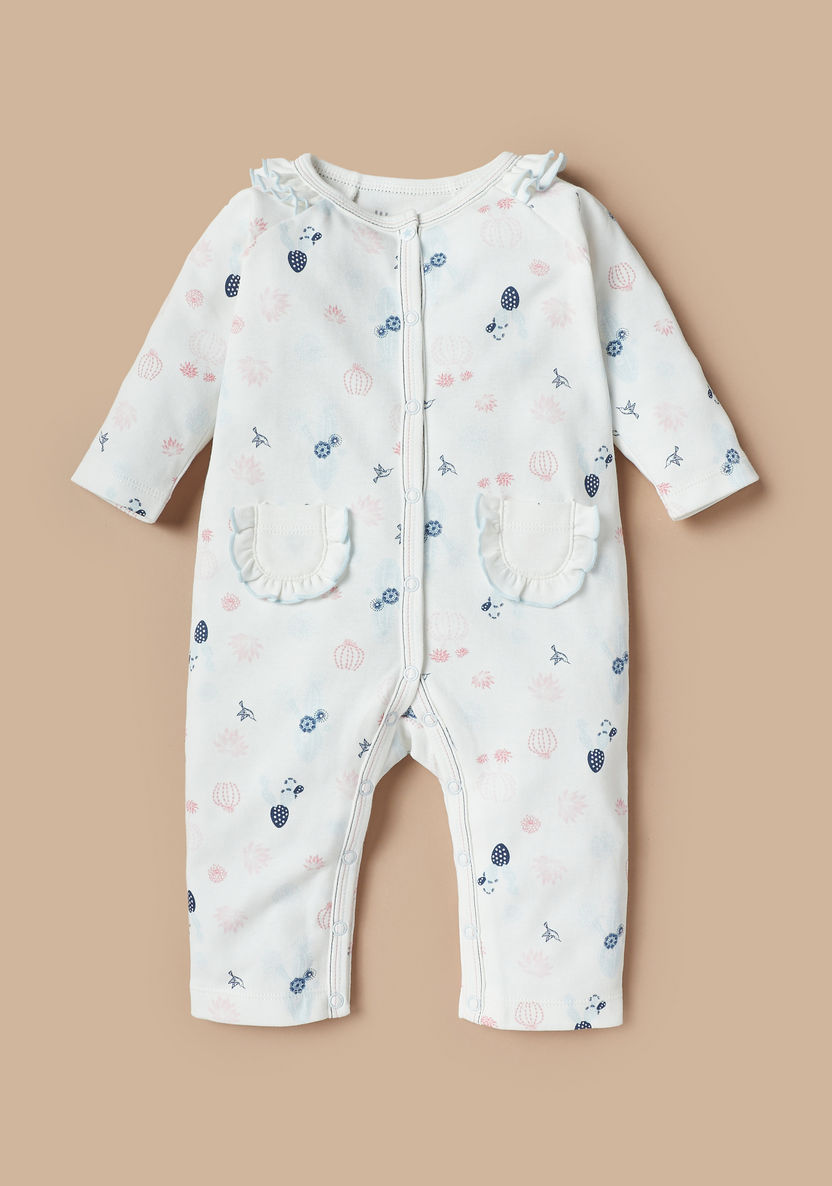 Juniors All-Over Print Sleepsuit with Long Sleeves-Sleepsuits-image-0