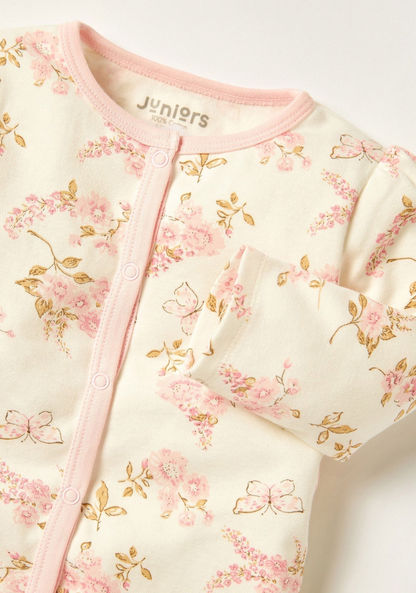Juniors Printed Sleepsuit with Long Sleeves-Sleepsuits-image-1