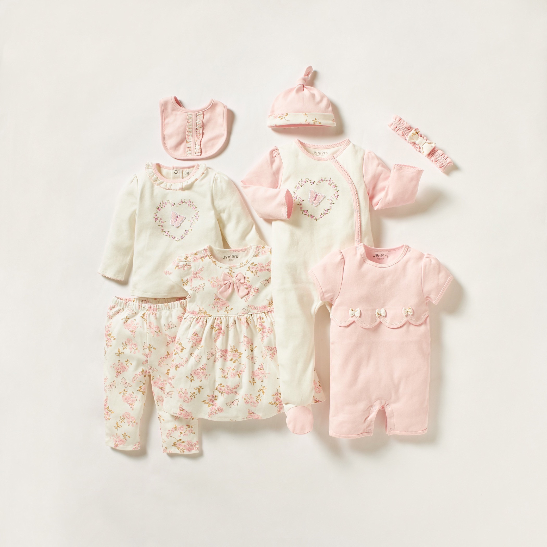 بدلة نوم مُطرّزة بأكمام طويلة من جونيورز-baby-girls-clothing-nightwear-sleepsuits-image-5