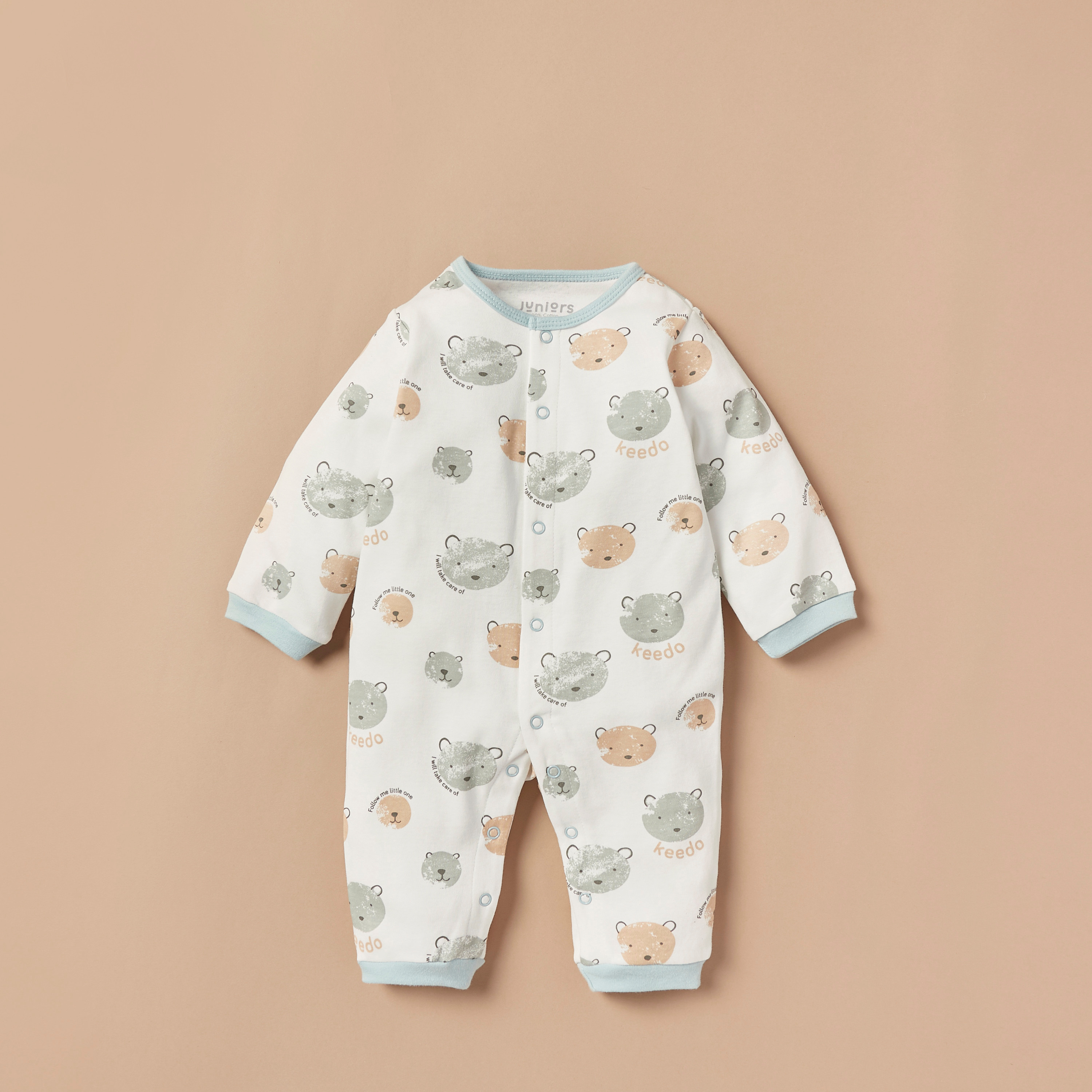 Juniors Bear Detail Sleepsuit with Bib and Blanket-baby-boys-clothing-setsandcoords-image-2