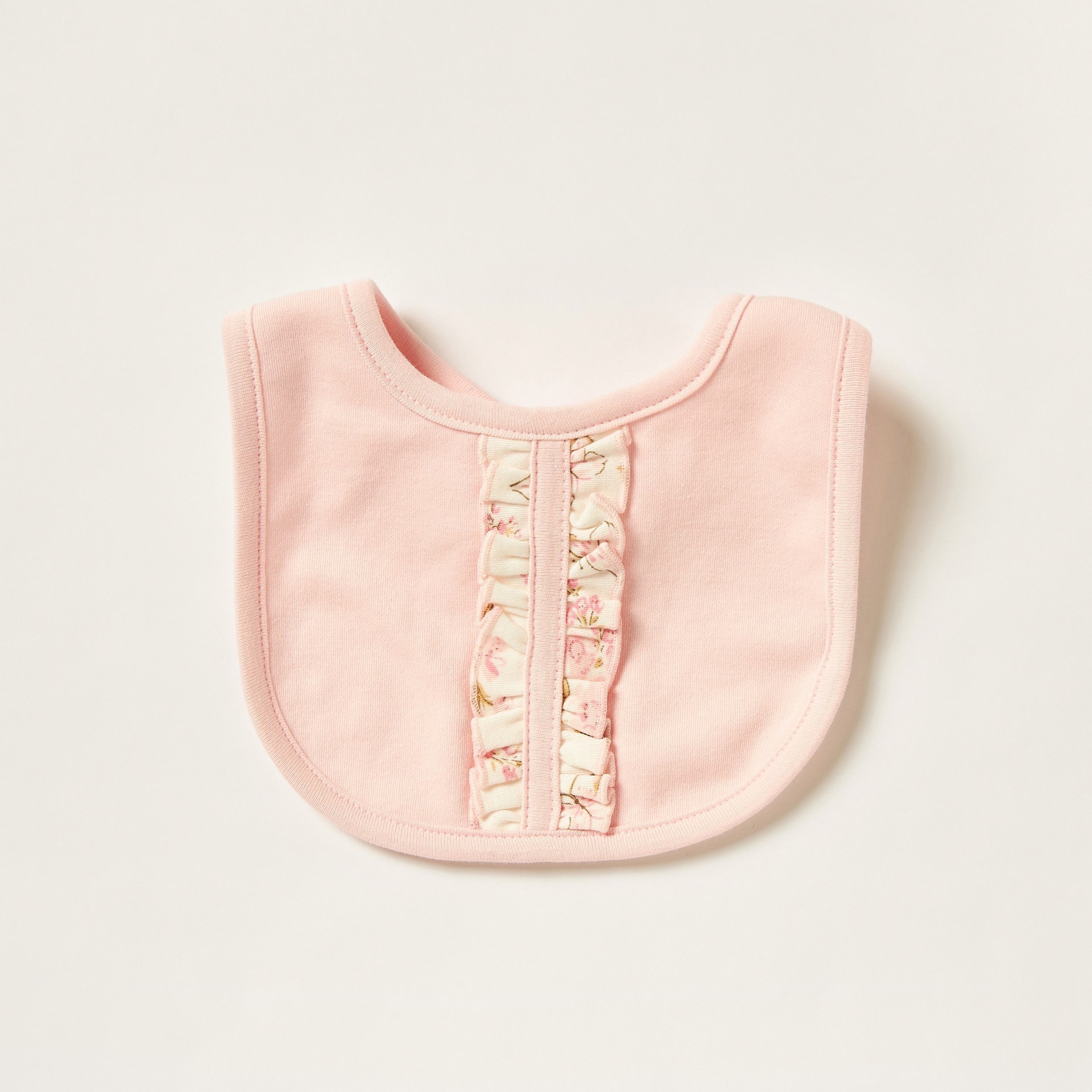 Juniors Ruffle Detail Bib with Snap Button Closure-baby-feeding-bibs-image-1