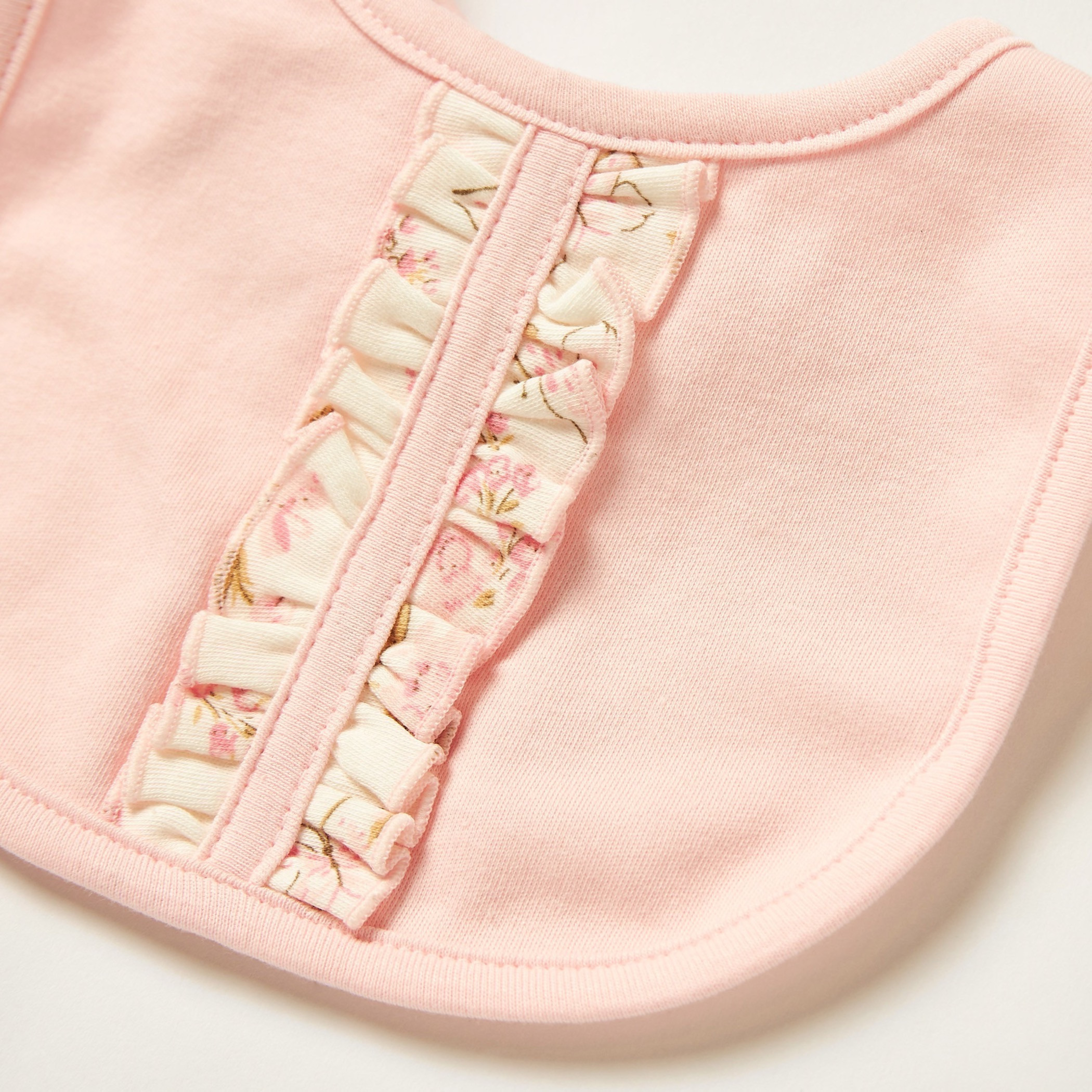 Juniors Ruffle Detail Bib with Snap Button Closure-baby-feeding-bibs-image-2