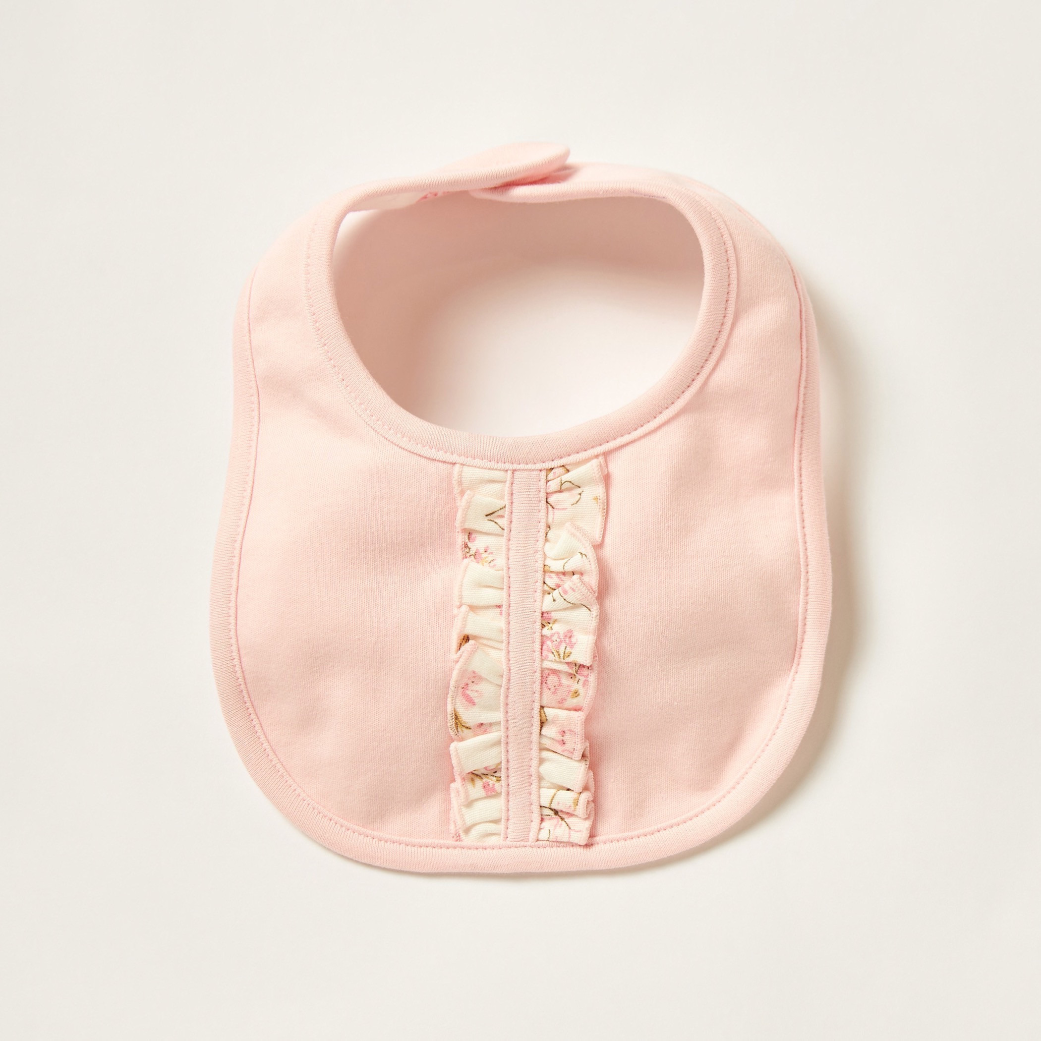Juniors Ruffle Detail Bib with Snap Button Closure-baby-feeding-bibs-image-3