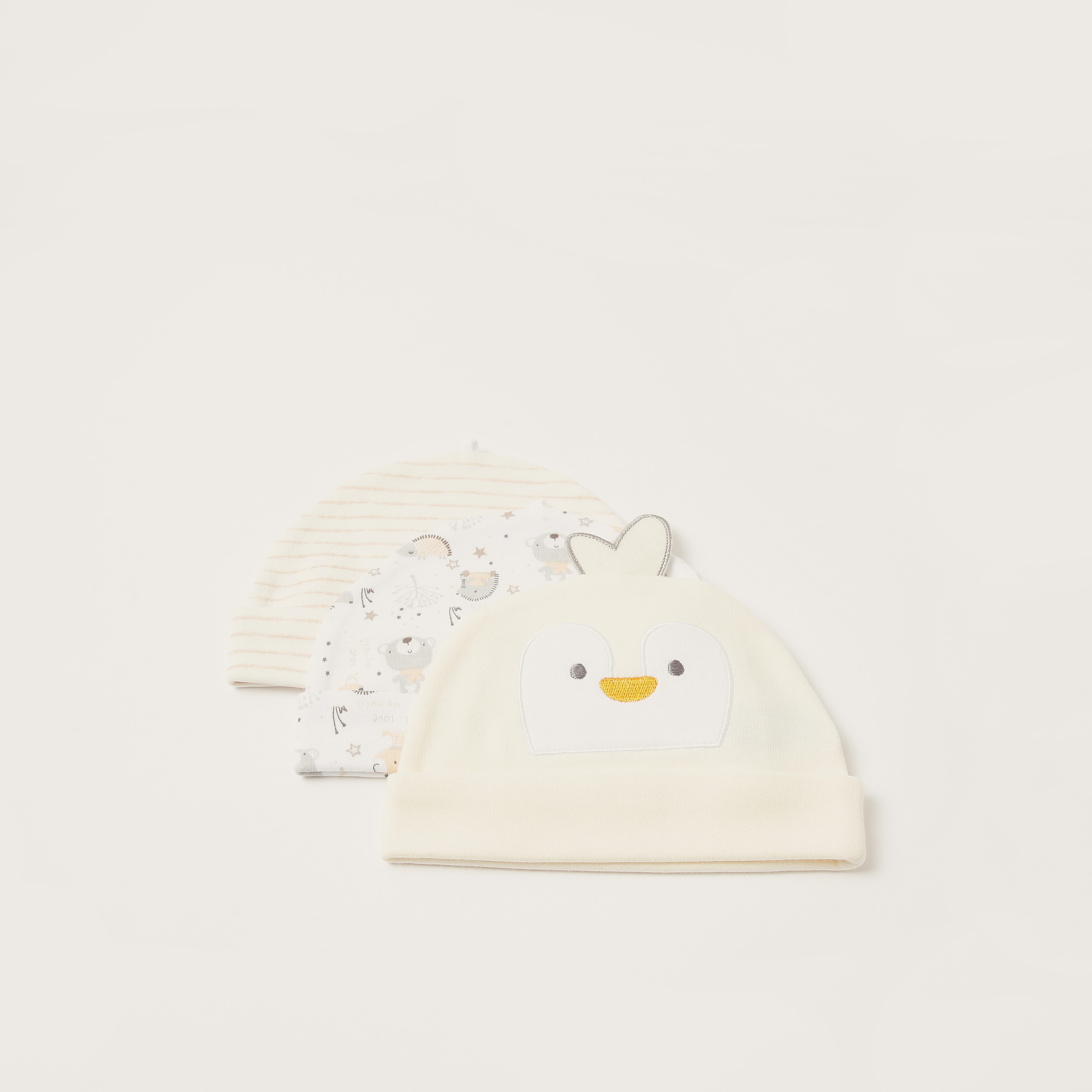 قبعة بطبعات من جونيورز - طقم من 3 قطع-baby-boys-accessories-caps-image-1