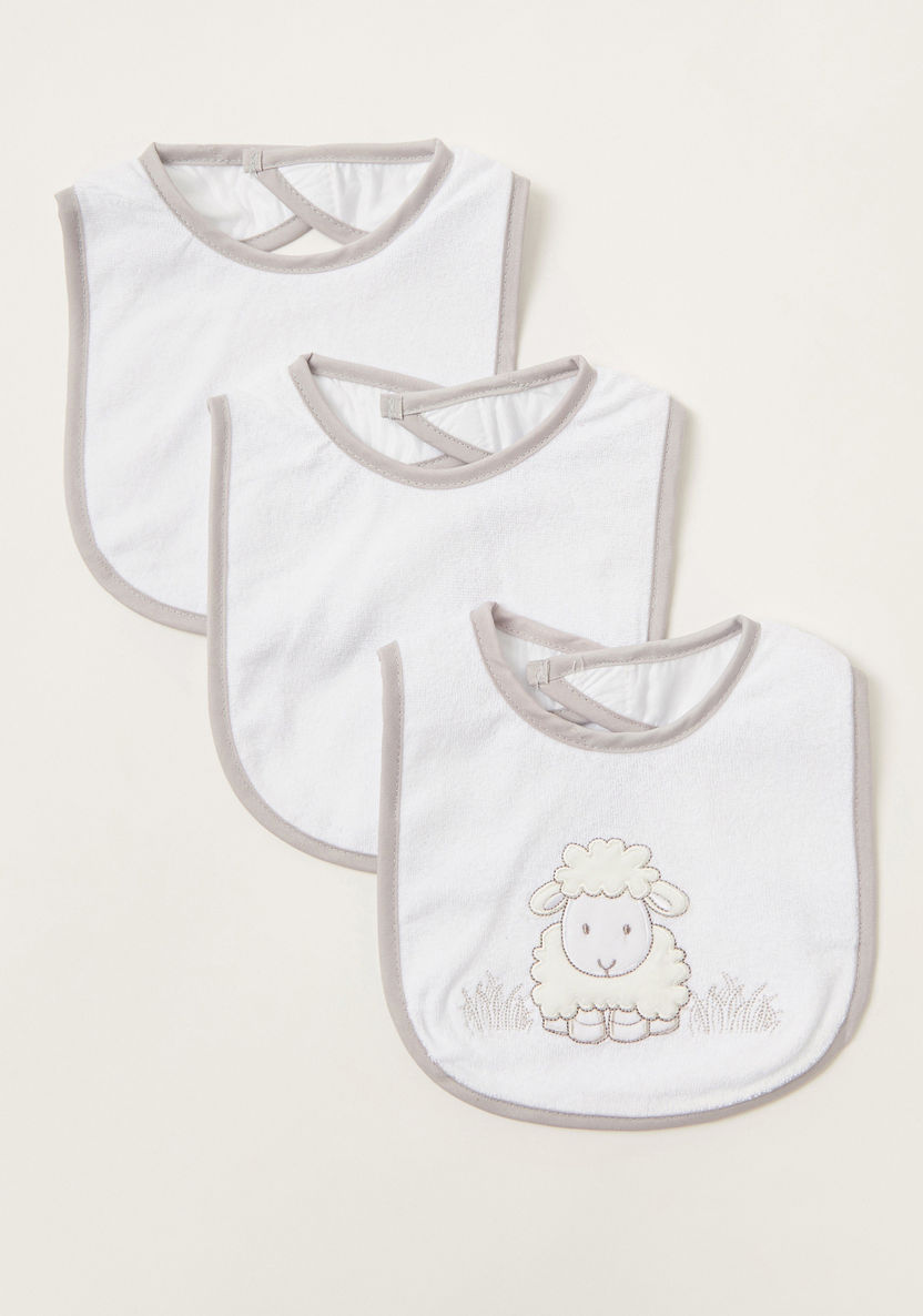 Juniors Sheep Embroidered Bibs - Set of 3-Accessories-image-0