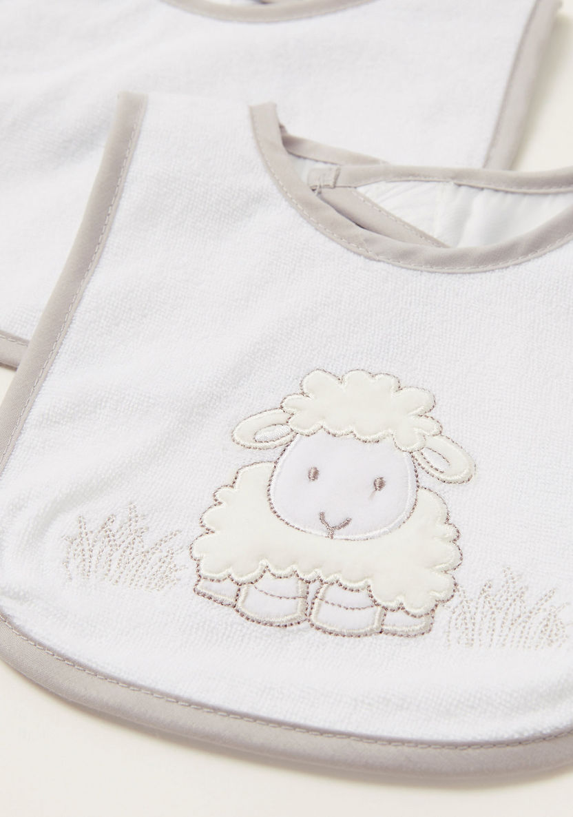 Juniors Sheep Embroidered Bibs - Set of 3-Accessories-image-4