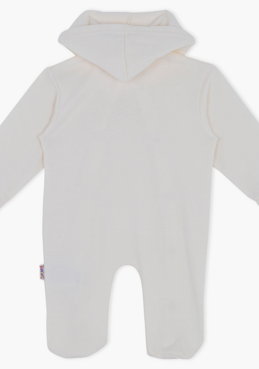 Juniors Solid Closed Feet Sleepsuit with Long Sleeves and Hood-Sleepsuits-image-1