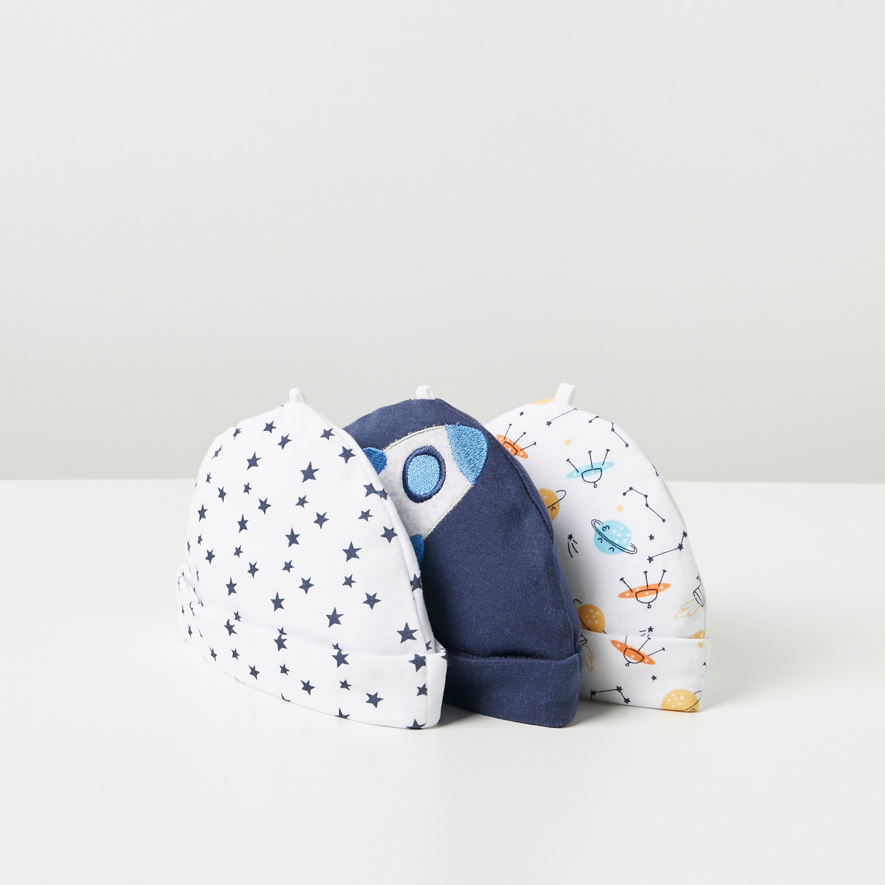 Juniors Assorted Cotton Beanie - Set of 3-baby-boys-accessories-caps-image-2