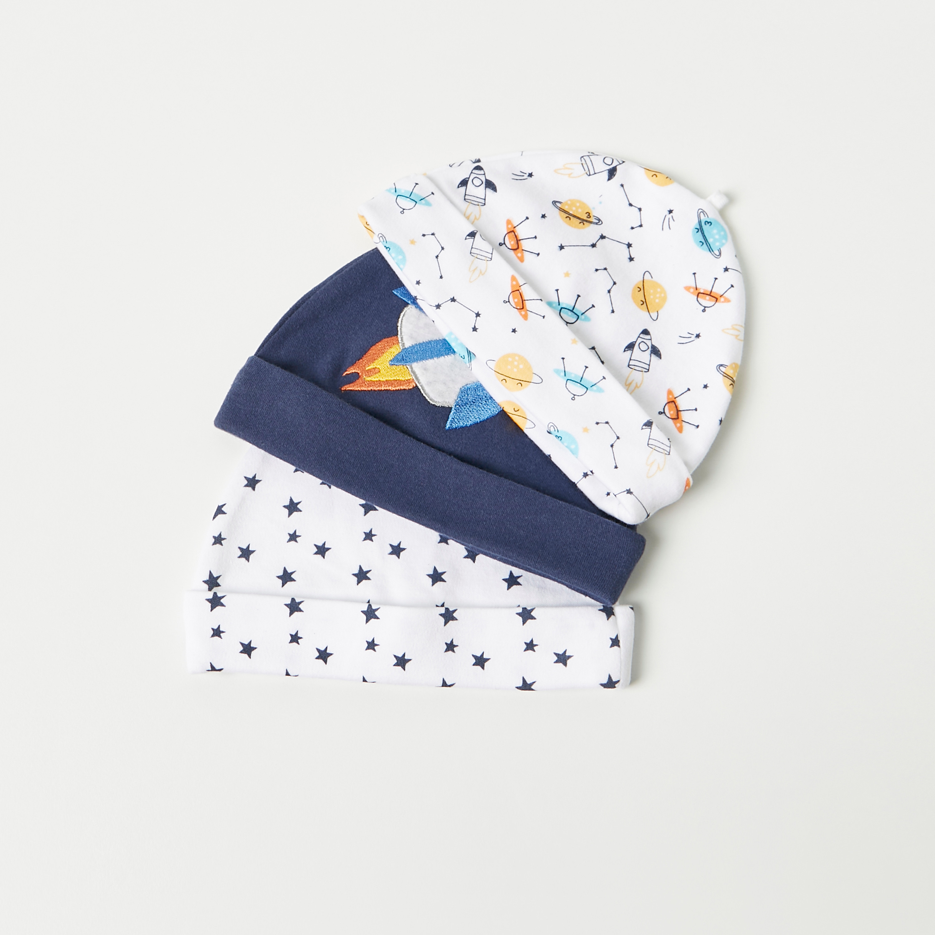 Juniors Assorted Cotton Beanie - Set of 3-baby-boys-accessories-caps-image-3
