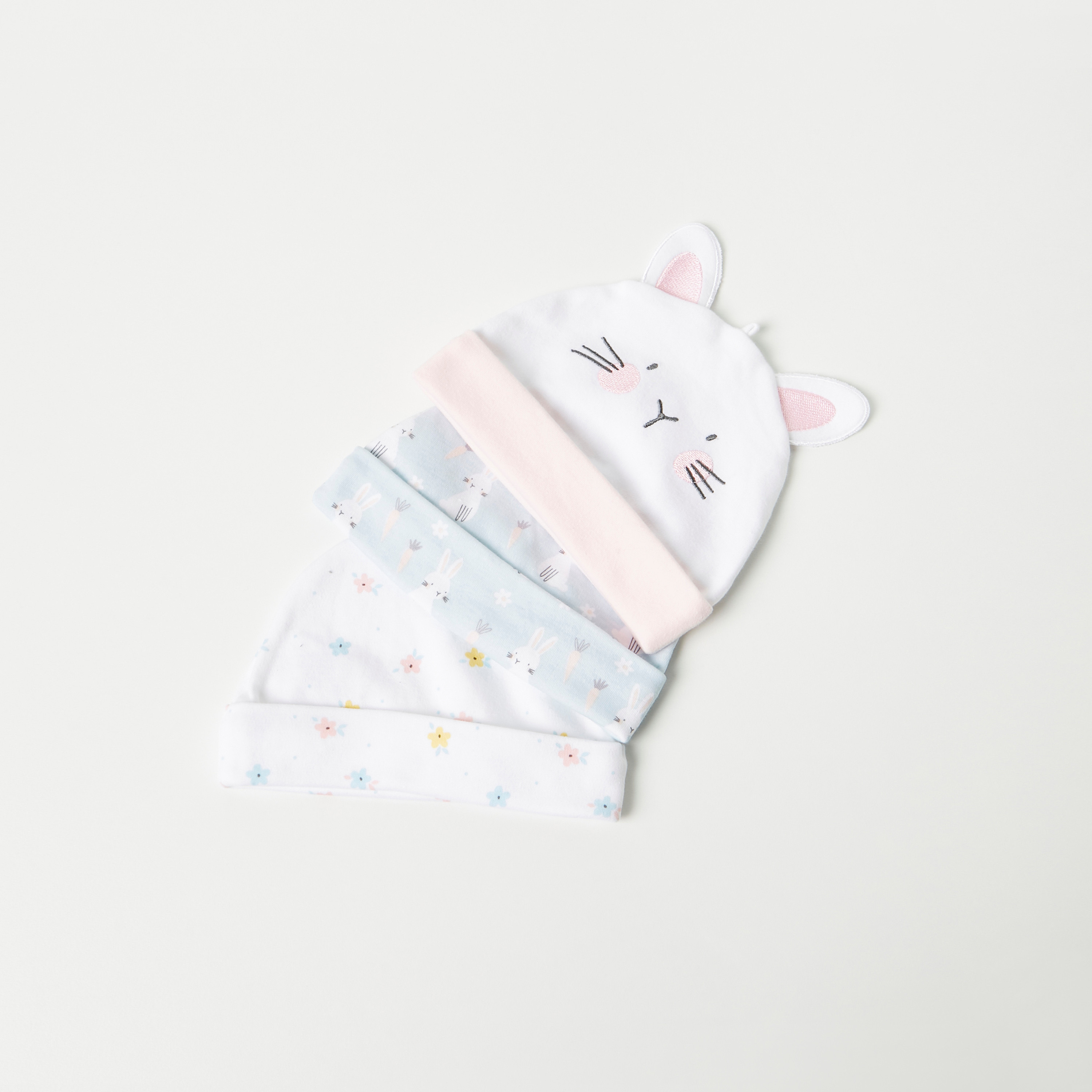 Juniors Assorted Cotton Beanie - Set of 3-baby-girls-accessories-caps-image-3