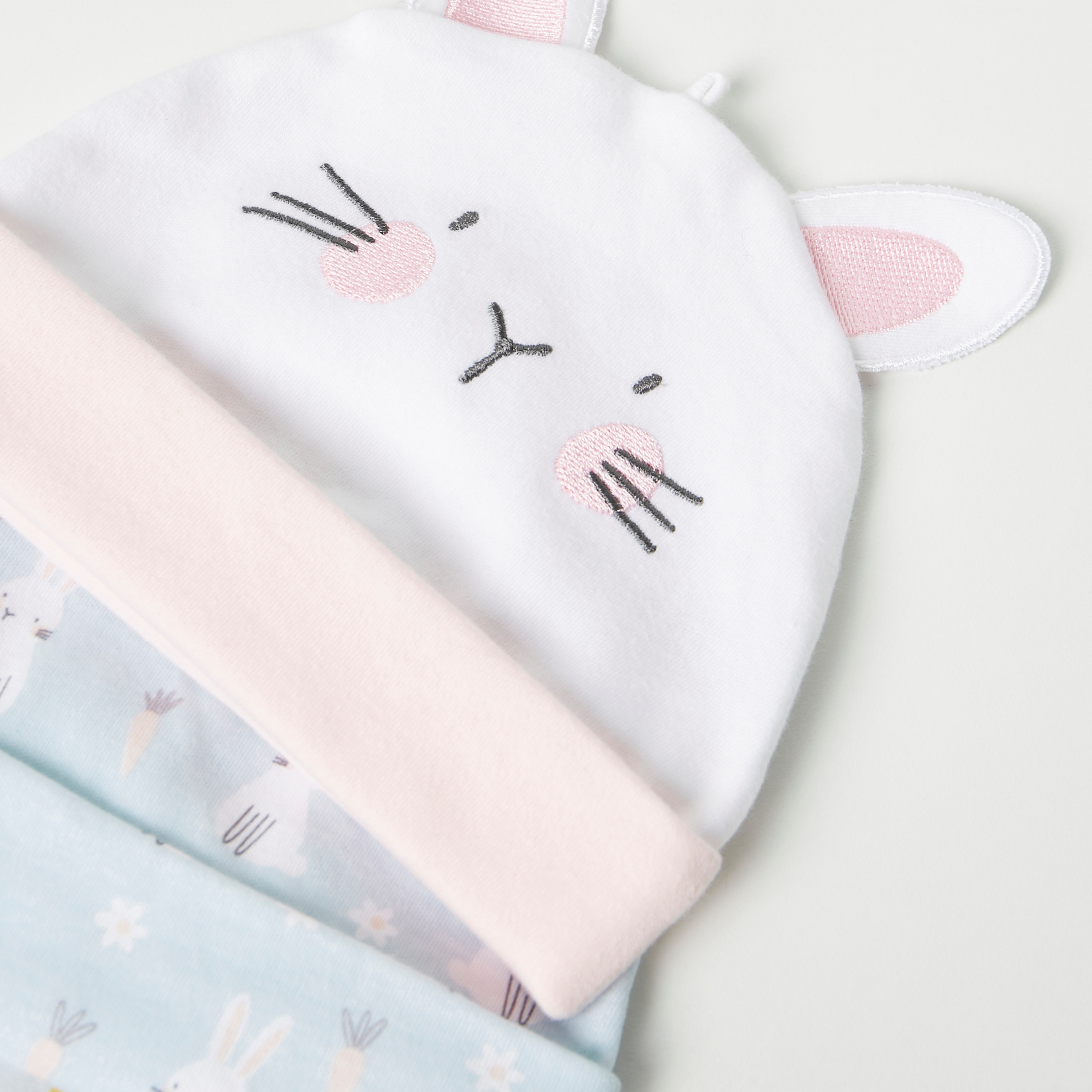 Juniors Assorted Cotton Beanie - Set of 3-baby-girls-accessories-caps-image-4