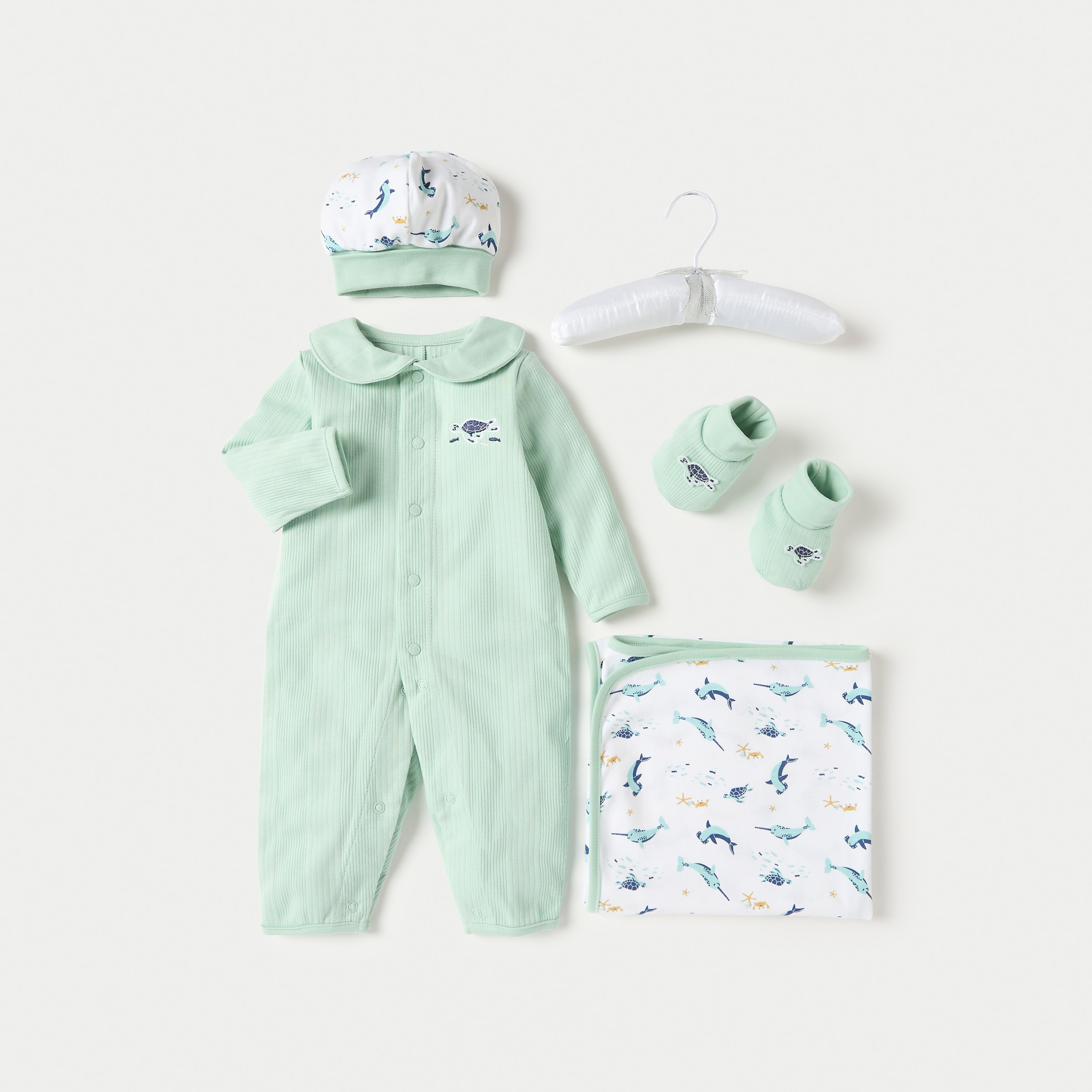 طقم ملابس 5 قطع بطبعات تحت الماء من جونيورز-baby-boys-clothing-multipacks-image-2