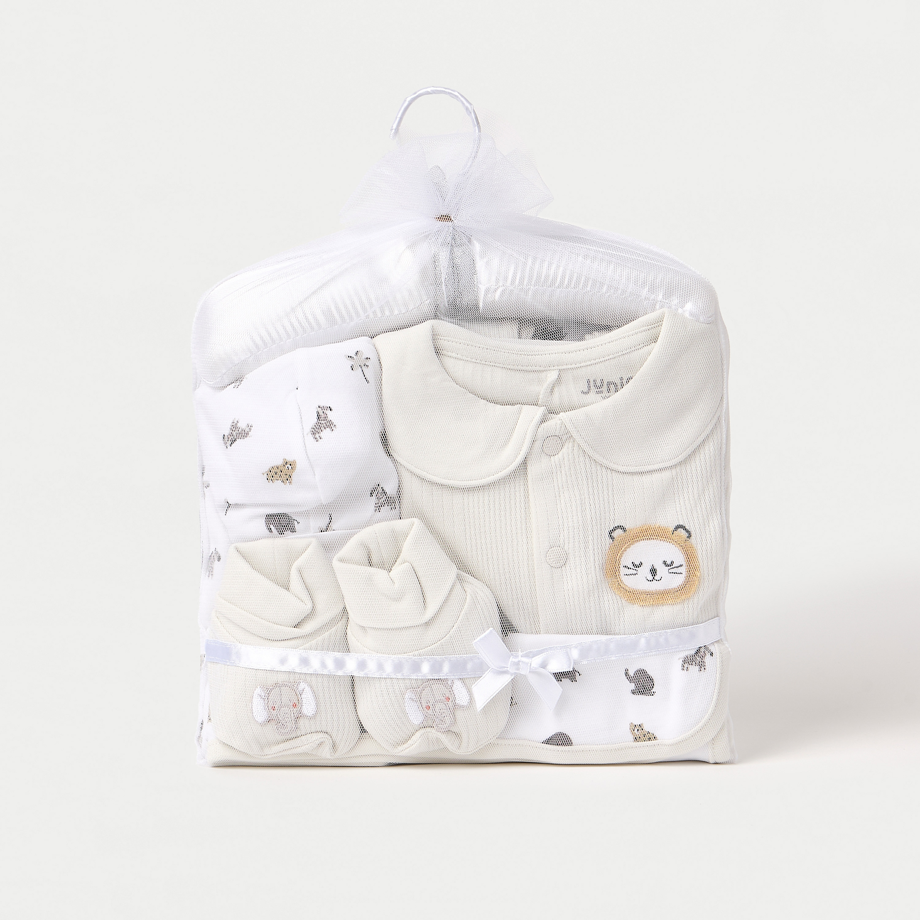 طقم هدايا ملابس 5 قطعة بطبعات حيوانات من جونيورز-baby-boys-clothing-multipacks-image-1