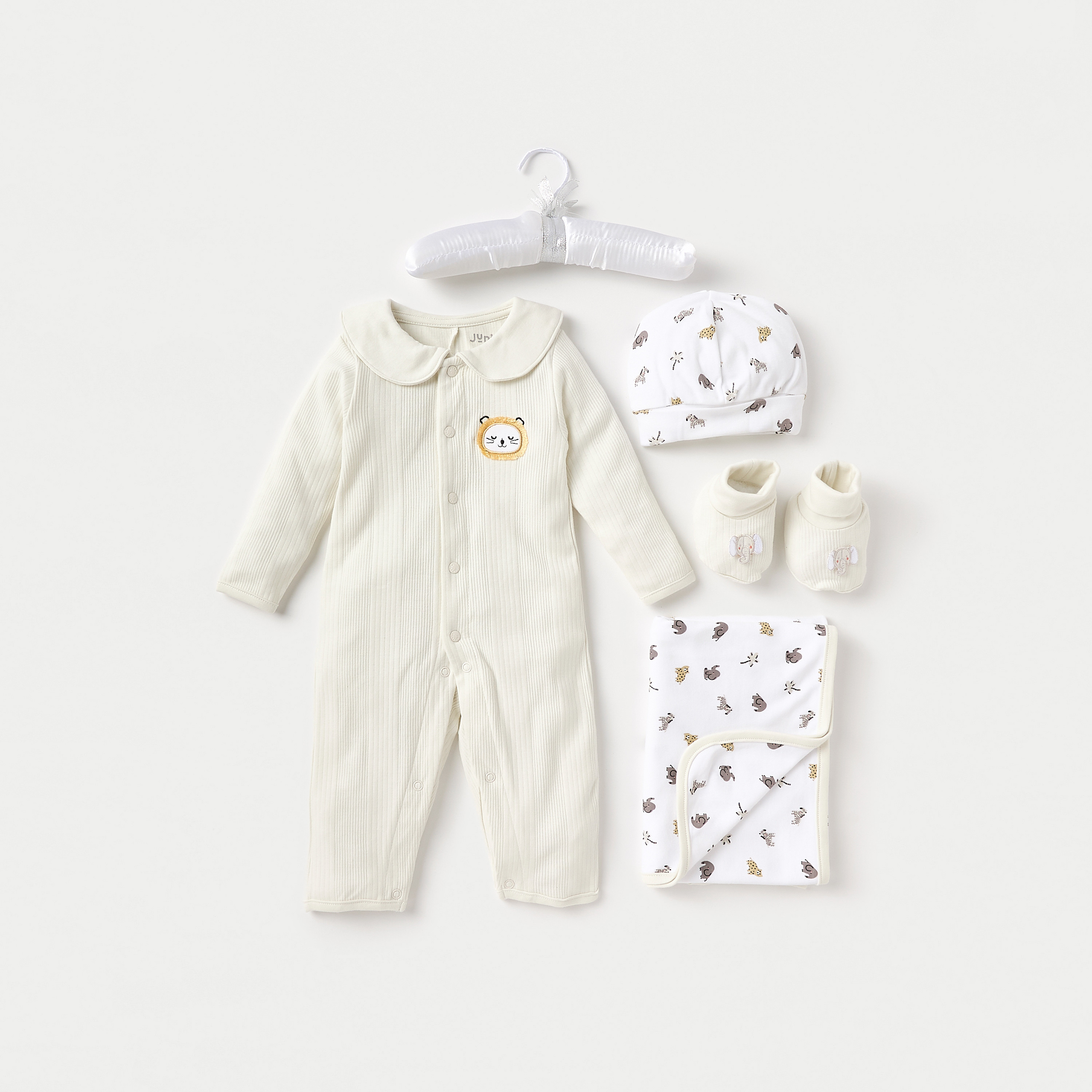 طقم هدايا ملابس 5 قطعة بطبعات حيوانات من جونيورز-baby-boys-clothing-multipacks-image-2