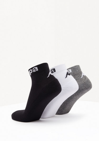 Kappa Printed Ankle Length Socks - Set of 3-Men%27s Socks-image-1