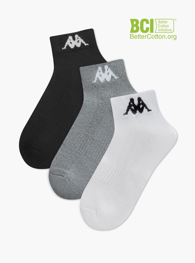 طقم جوارب رياضية موسّدة 3 أزواج بطول الكاحل وطبعات من كابا-men-socks-image-1