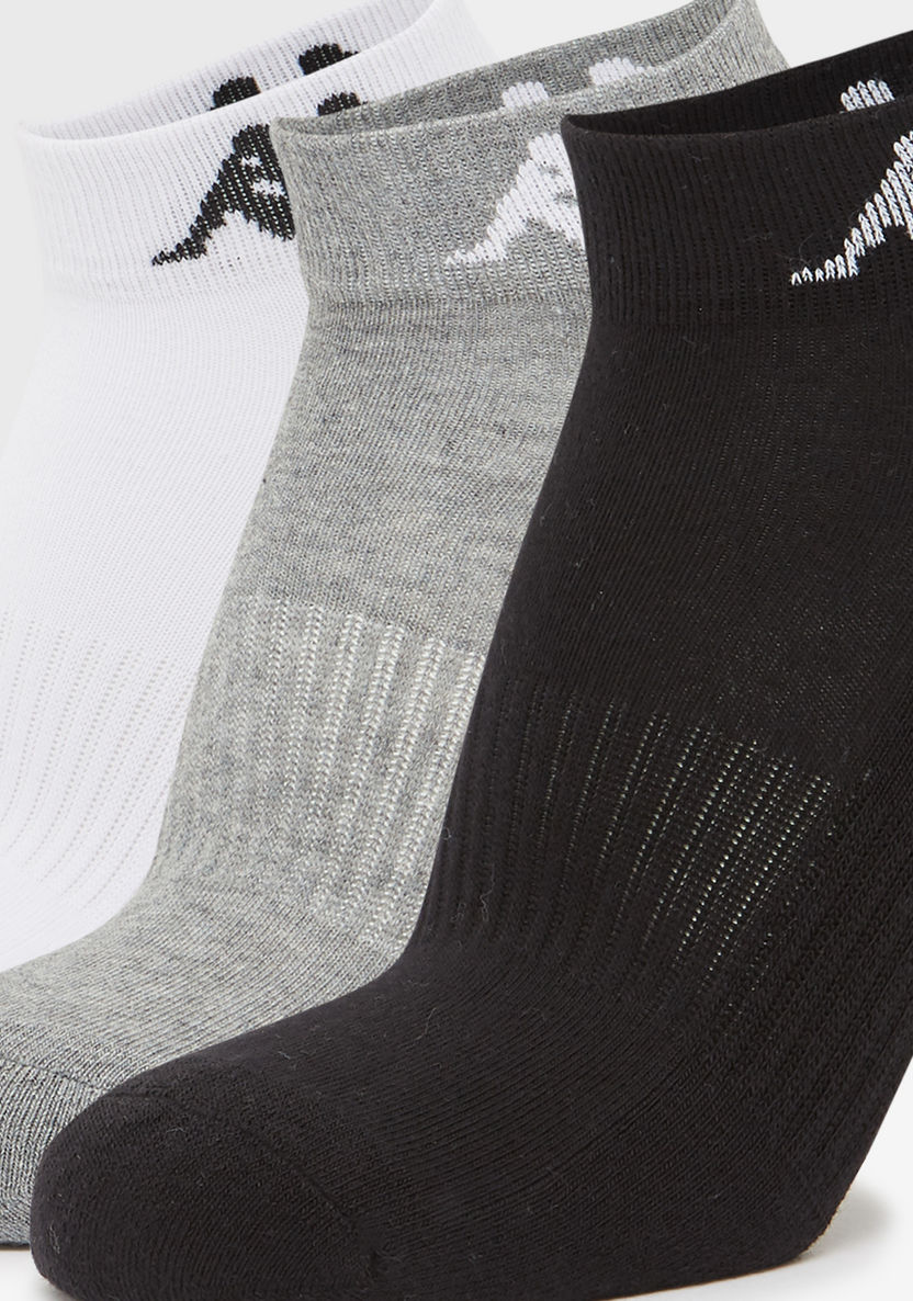 Kappa Printed Ankle Length Sports Socks - Set of 3-Men%27s Socks-image-1