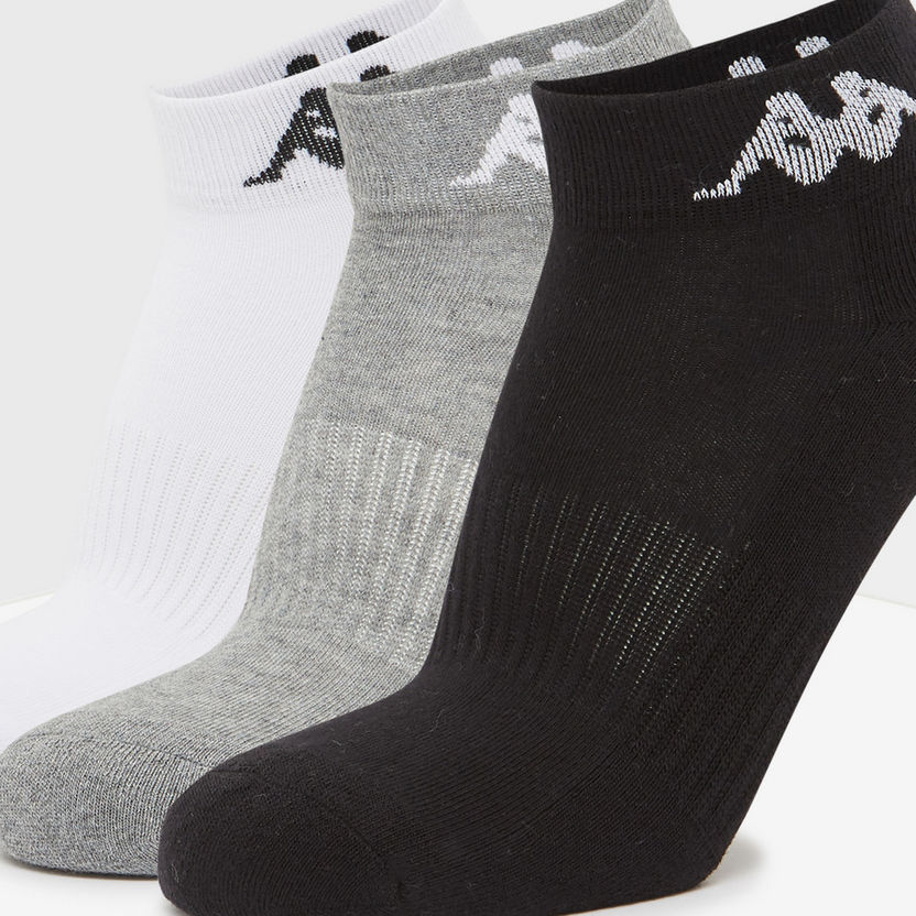 Kappa Printed Ankle Length Sports Socks - Set of 3-Men%27s Socks-image-1