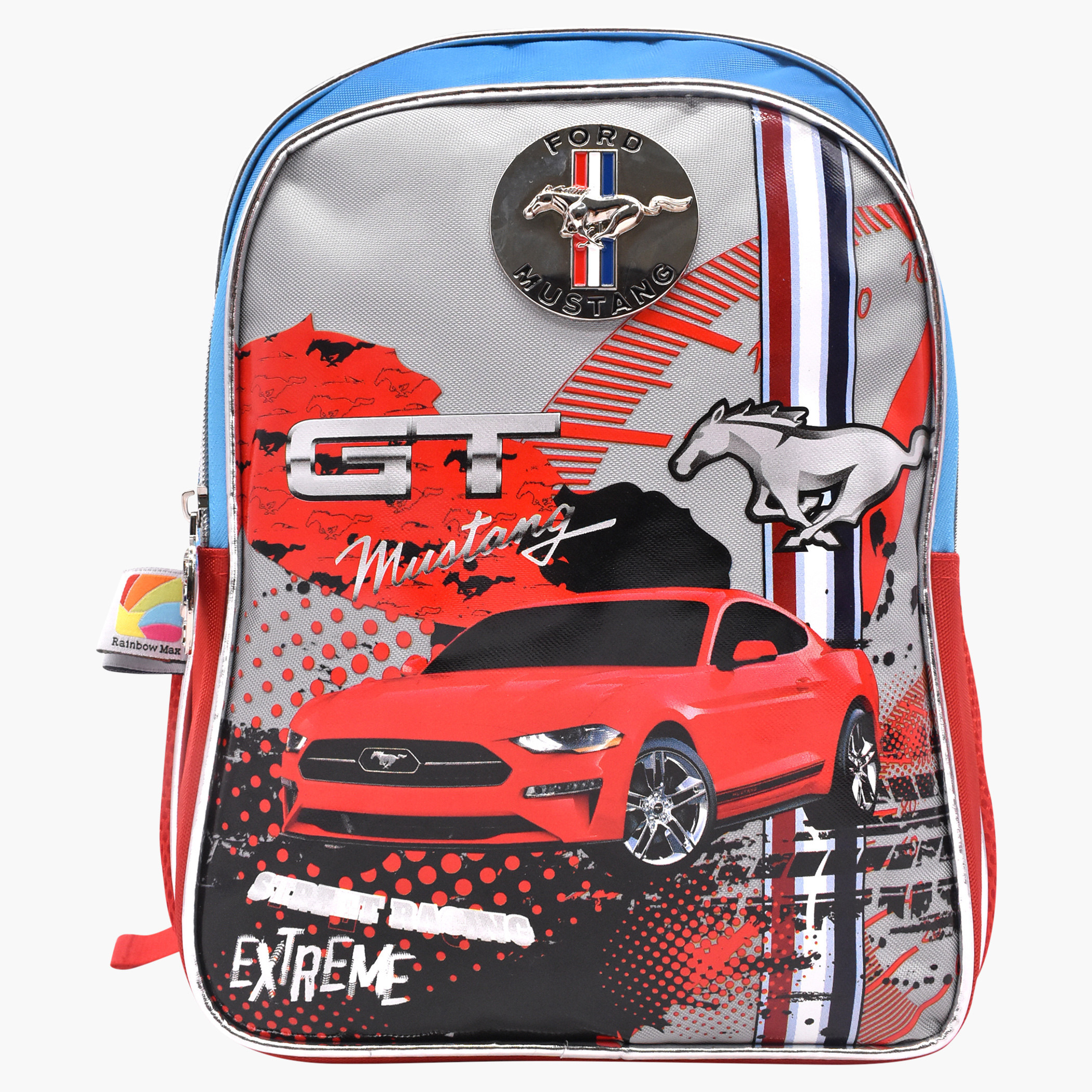 Buy Mustang Printed Backpack with Side Pockets 14 inches Online Babyshop UAE