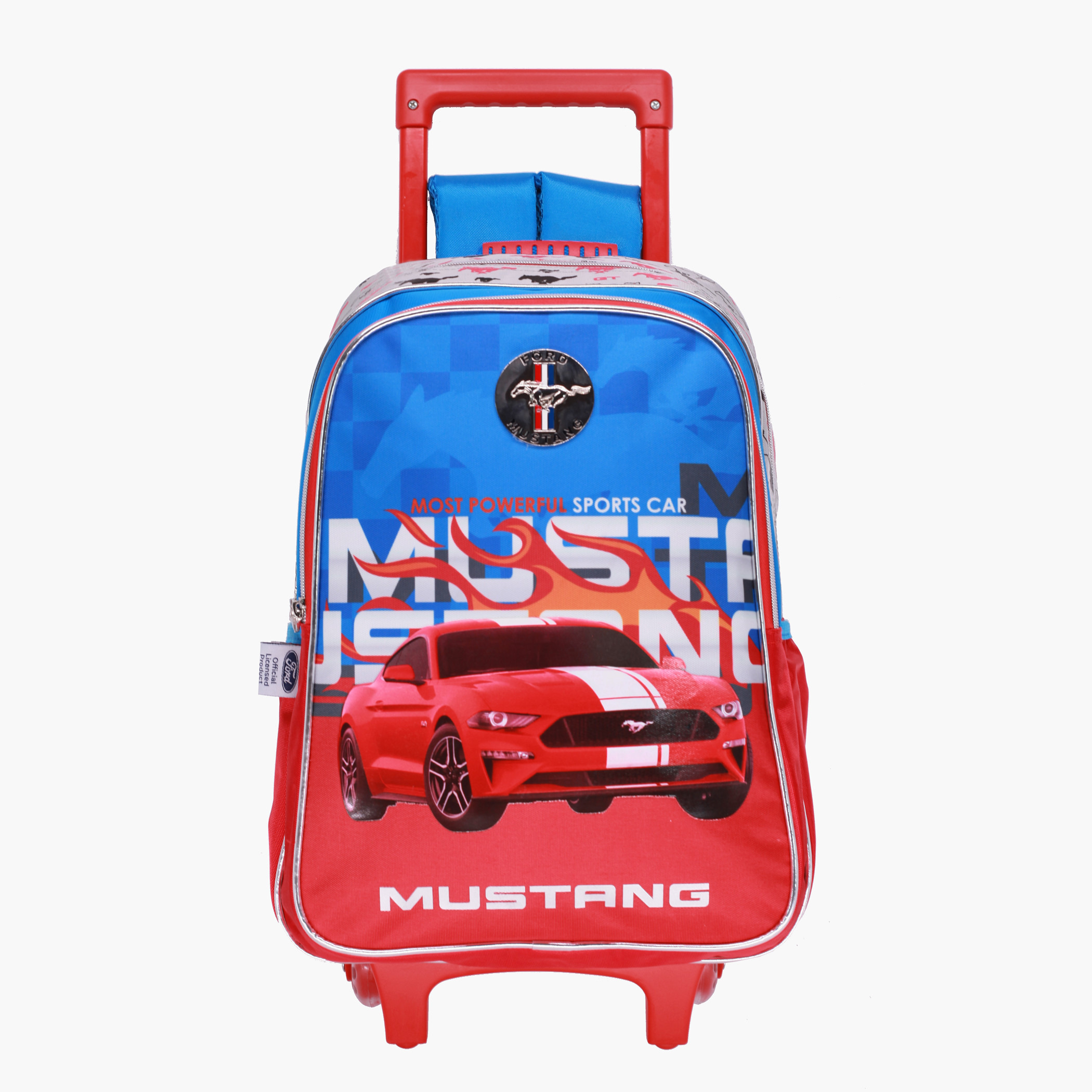 Mustang Printed Trolley Backpack - 18 inches-school-bagsandbackpacks-trolleybags-image-1