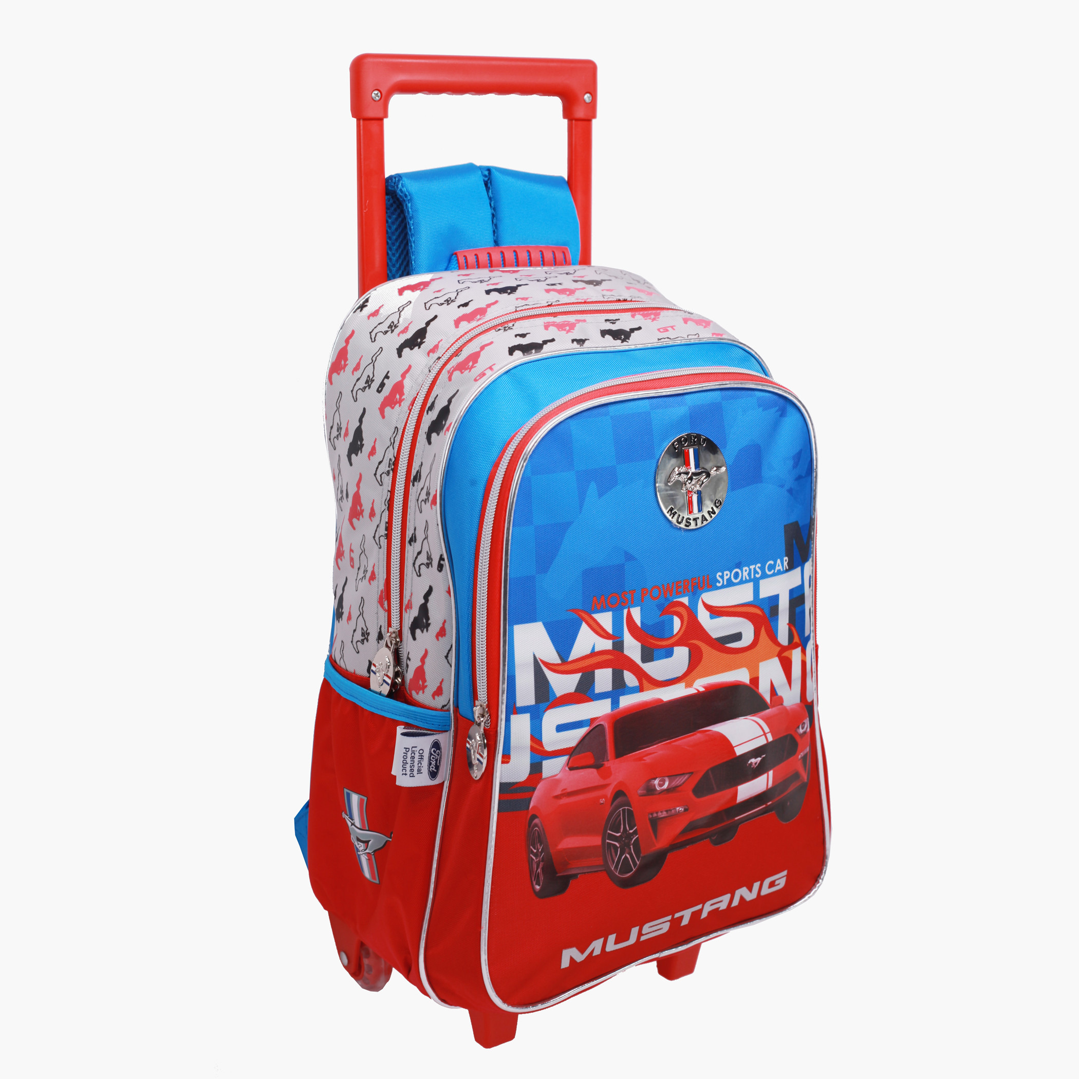Mustang Printed Trolley Backpack - 18 inches-school-bagsandbackpacks-trolleybags-image-2