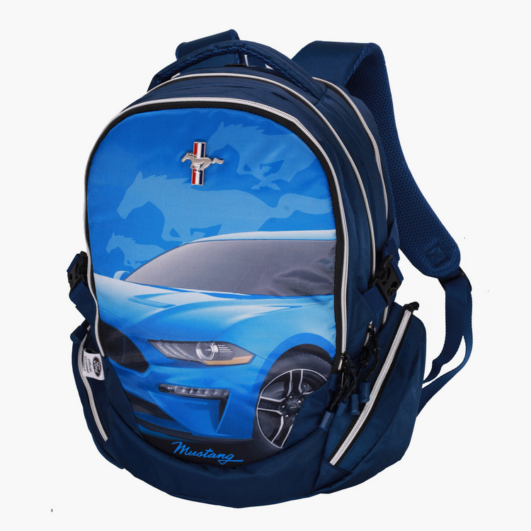 Mustang Printed Backpack - 18 inches