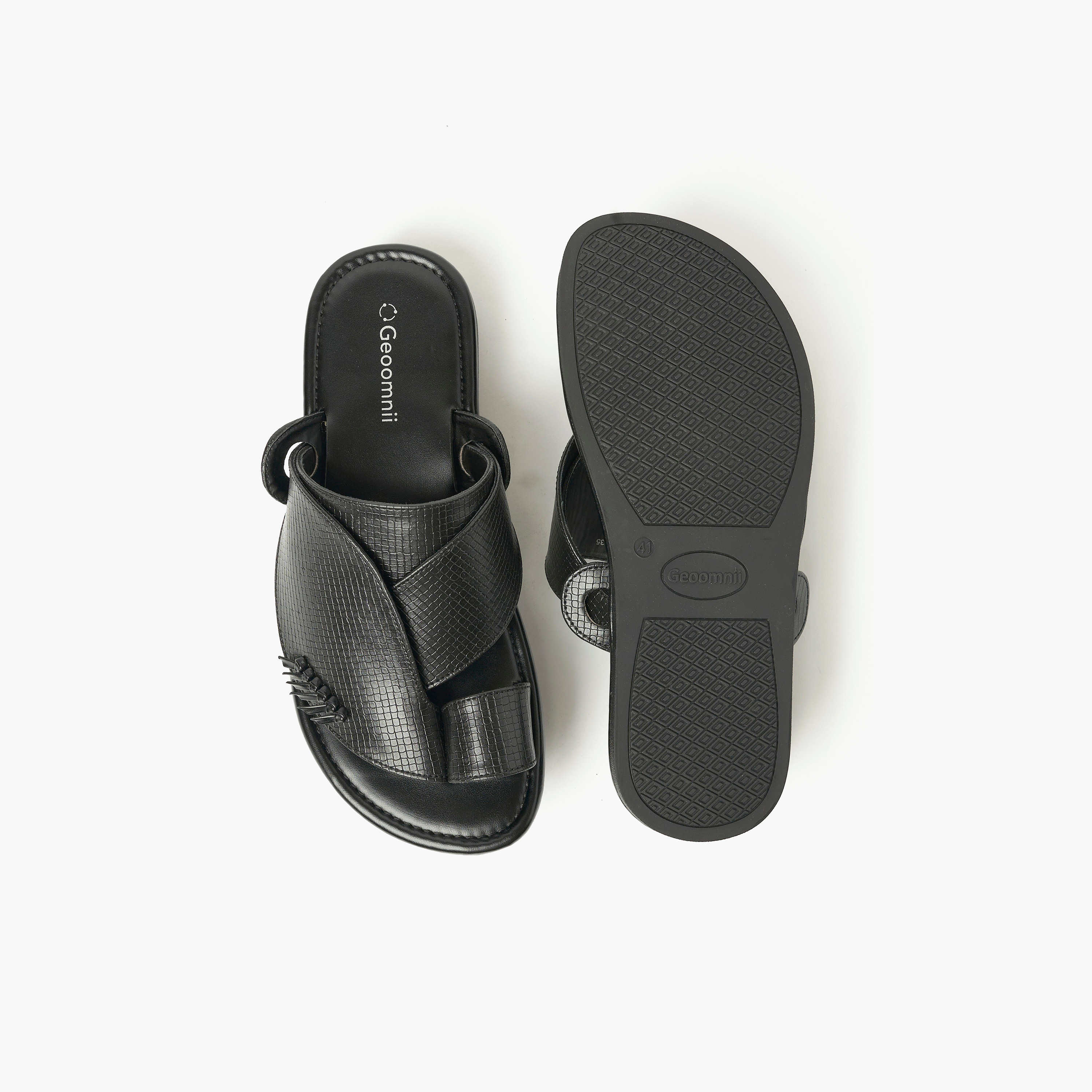 Geoomnii Men's Croc Textured One Toe Arabic Sandals | MSV-035-men-shoes-sandals-image-5