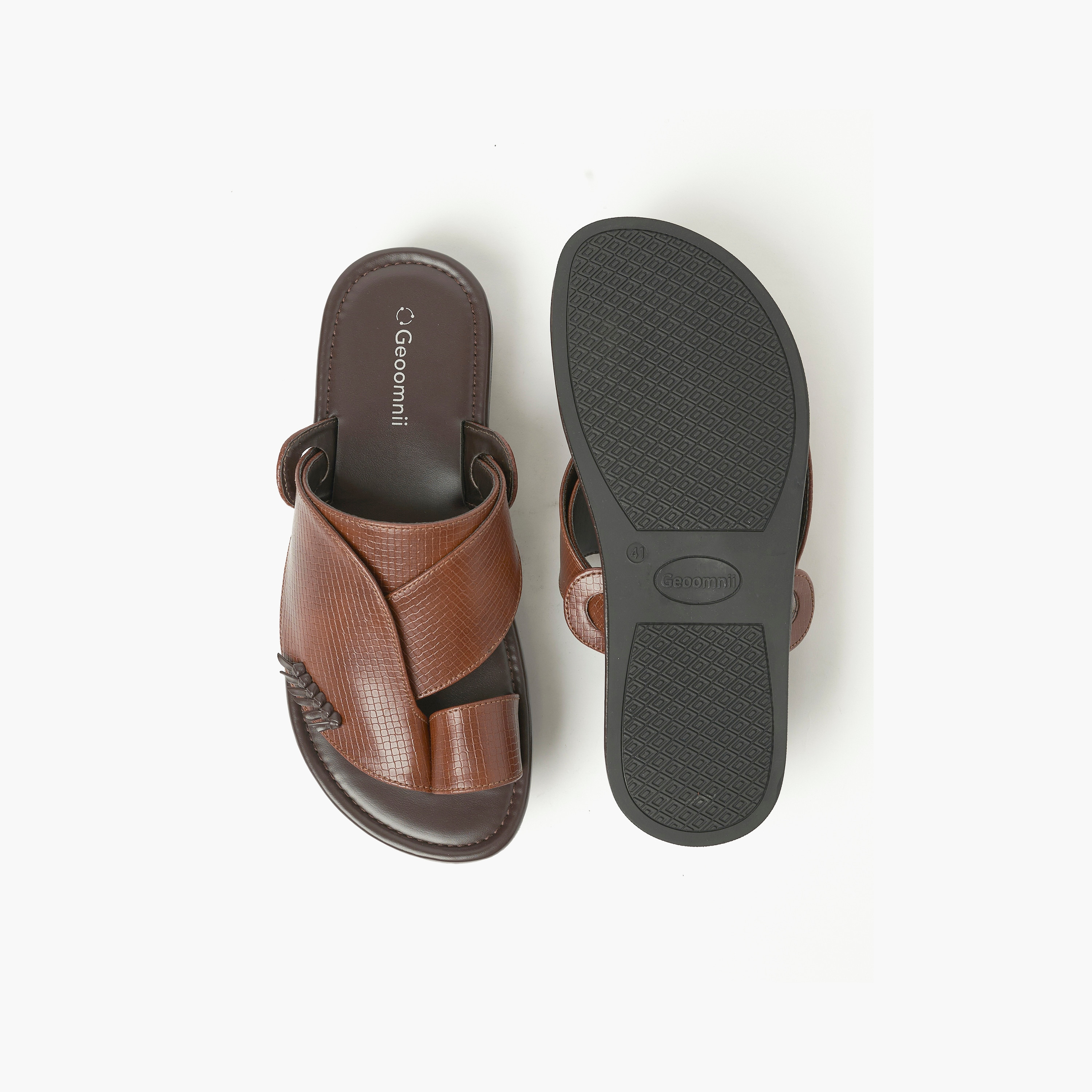 صندل عربي للرجال بملمس جلد التمساح بأصبع واحد من جيواومني | MSV-035-men-shoes-sandals-image-10
