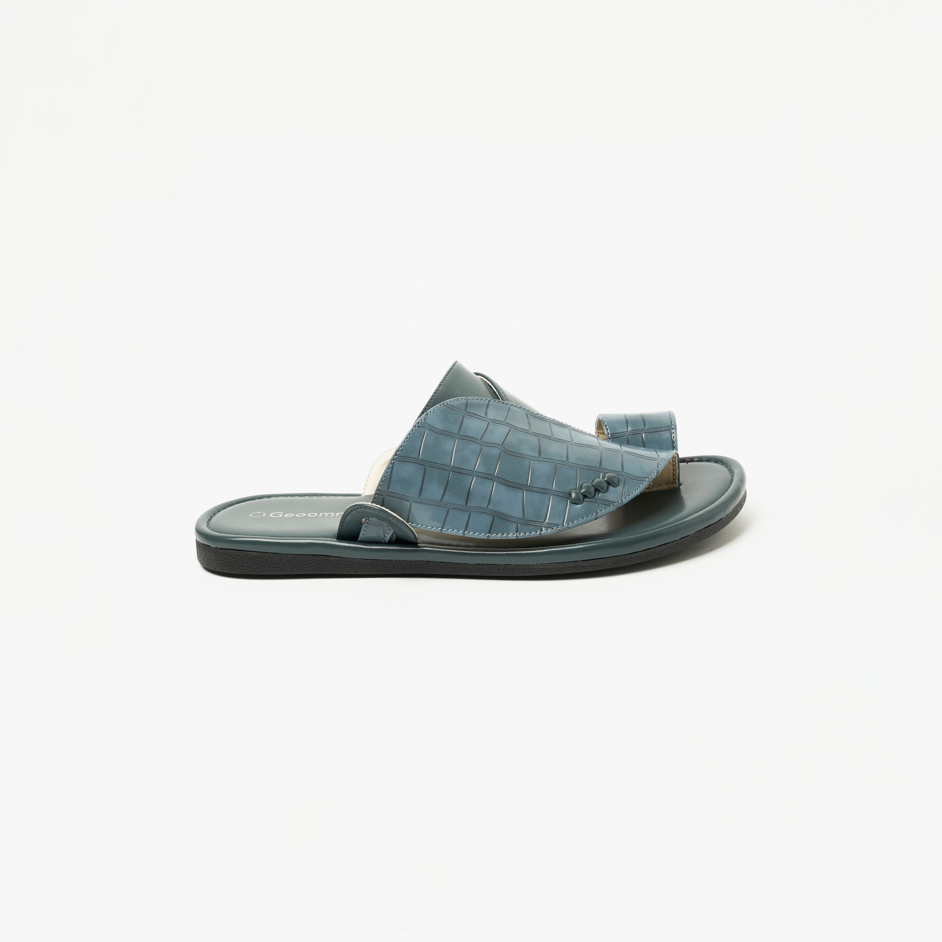 Geoomnii Men's Croc Textured One Toe Arabic Sandals | MSV-103-men-shoes-sandals-image-2