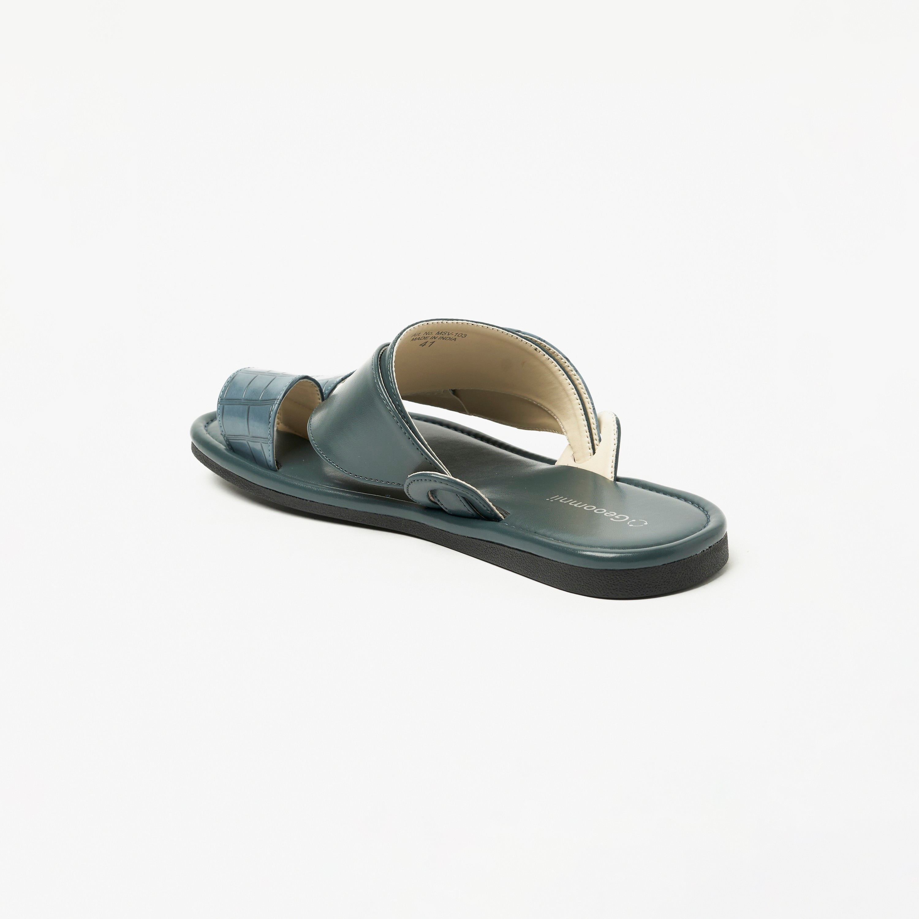 صندل عربي للرجال بملمس جلد التمساح بأصبع واحد من جيواومني | MSV-103-men-shoes-sandals-image-3