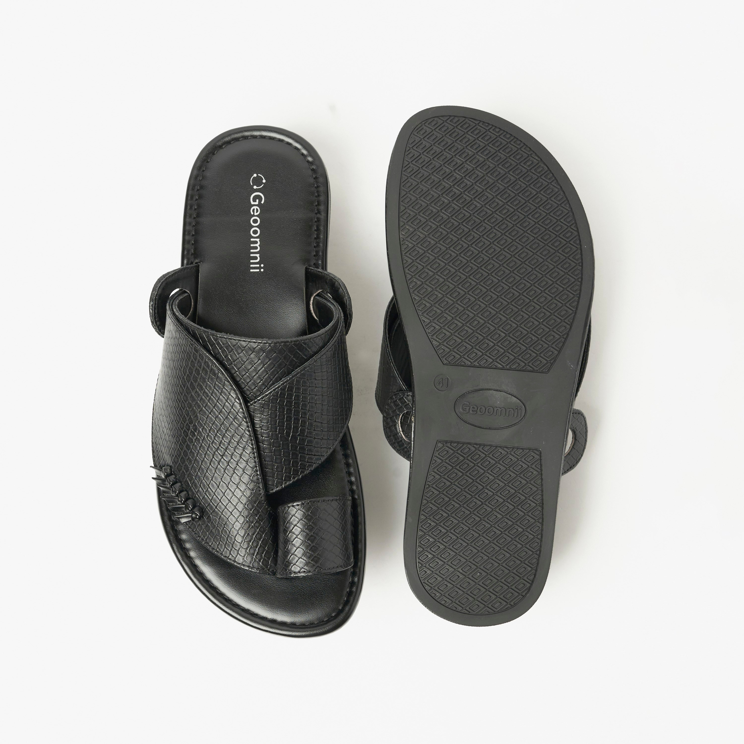 Geoomnii Men's Croc Textured One Toe Arabic Sandals | MSV-108-men-shoes-sandals-image-5