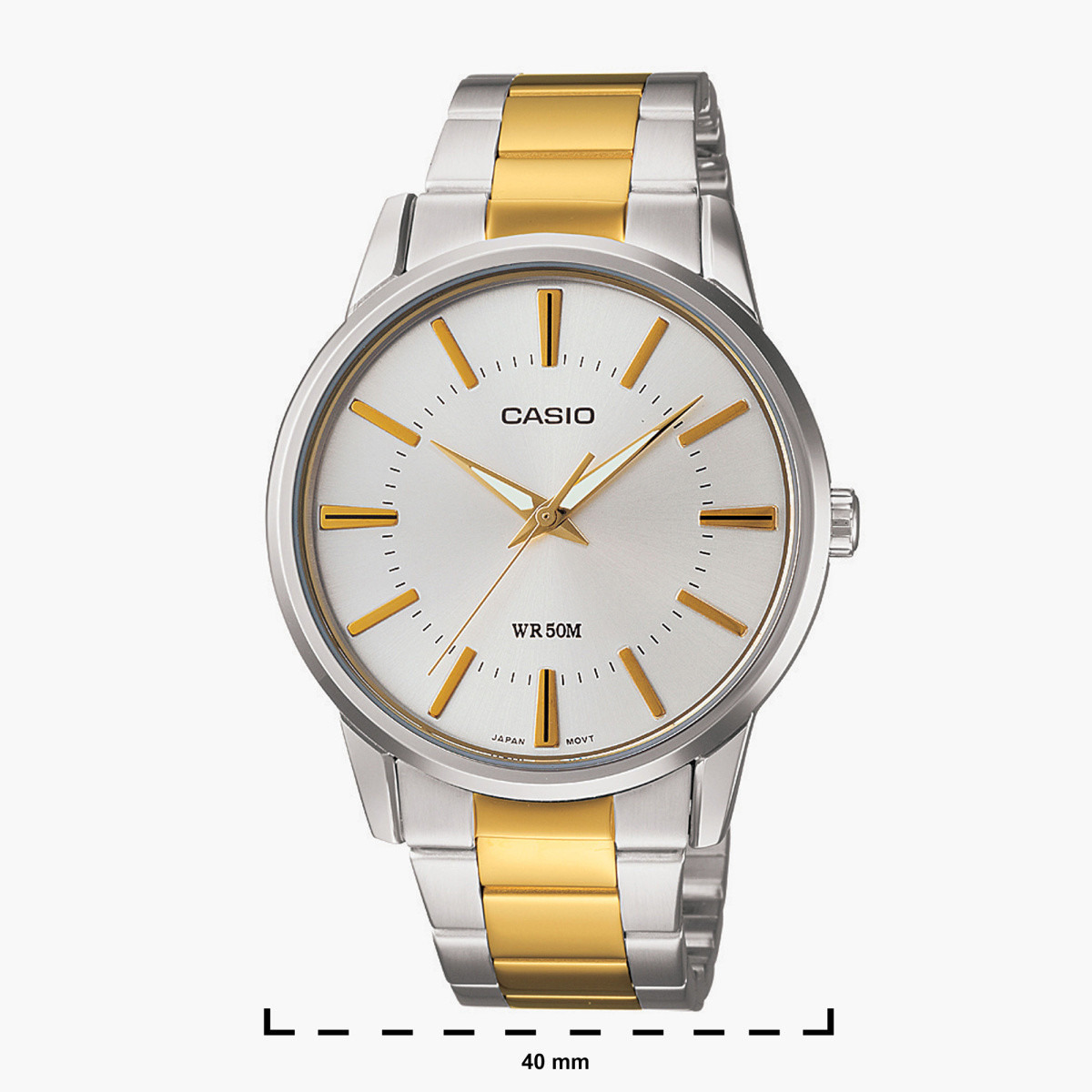 Casio Men's Silver & Gold Analog Metal Strap Watch MTP-1303SG-7AVDF-men-watchesandjewellery-watches-image-2